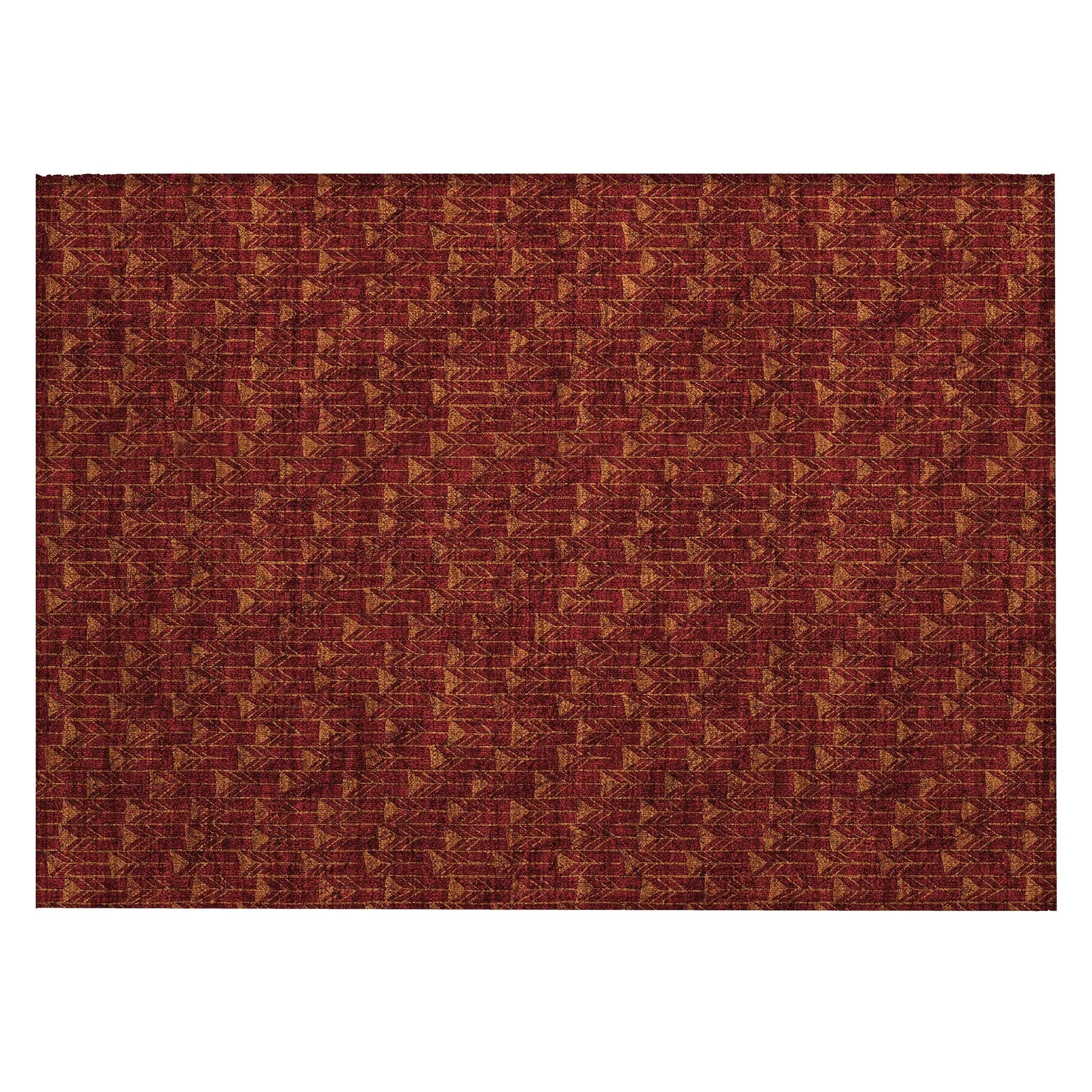 Machine Washable Indoor/ Outdoor Arrows Chantille Rug