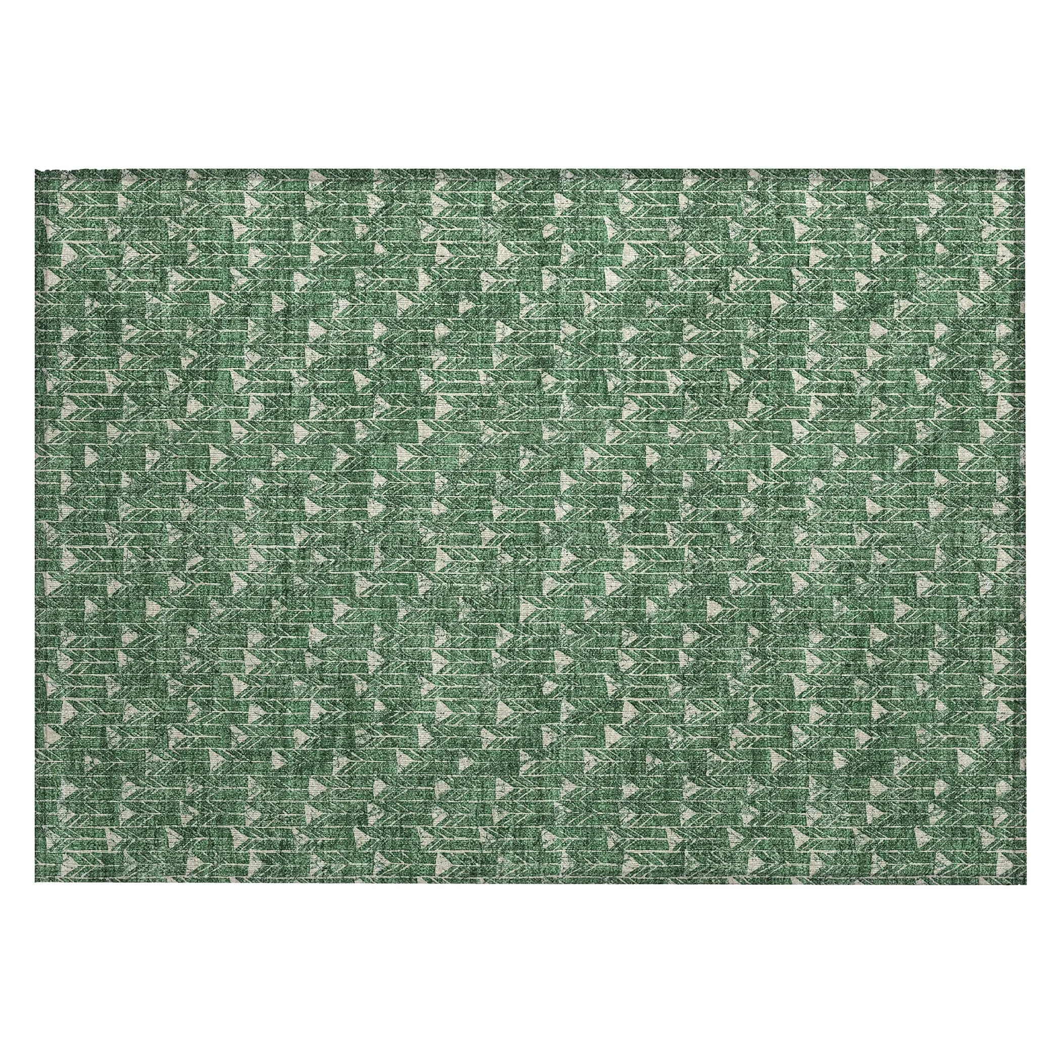 Machine Washable Indoor/ Outdoor Arrows Chantille Rug