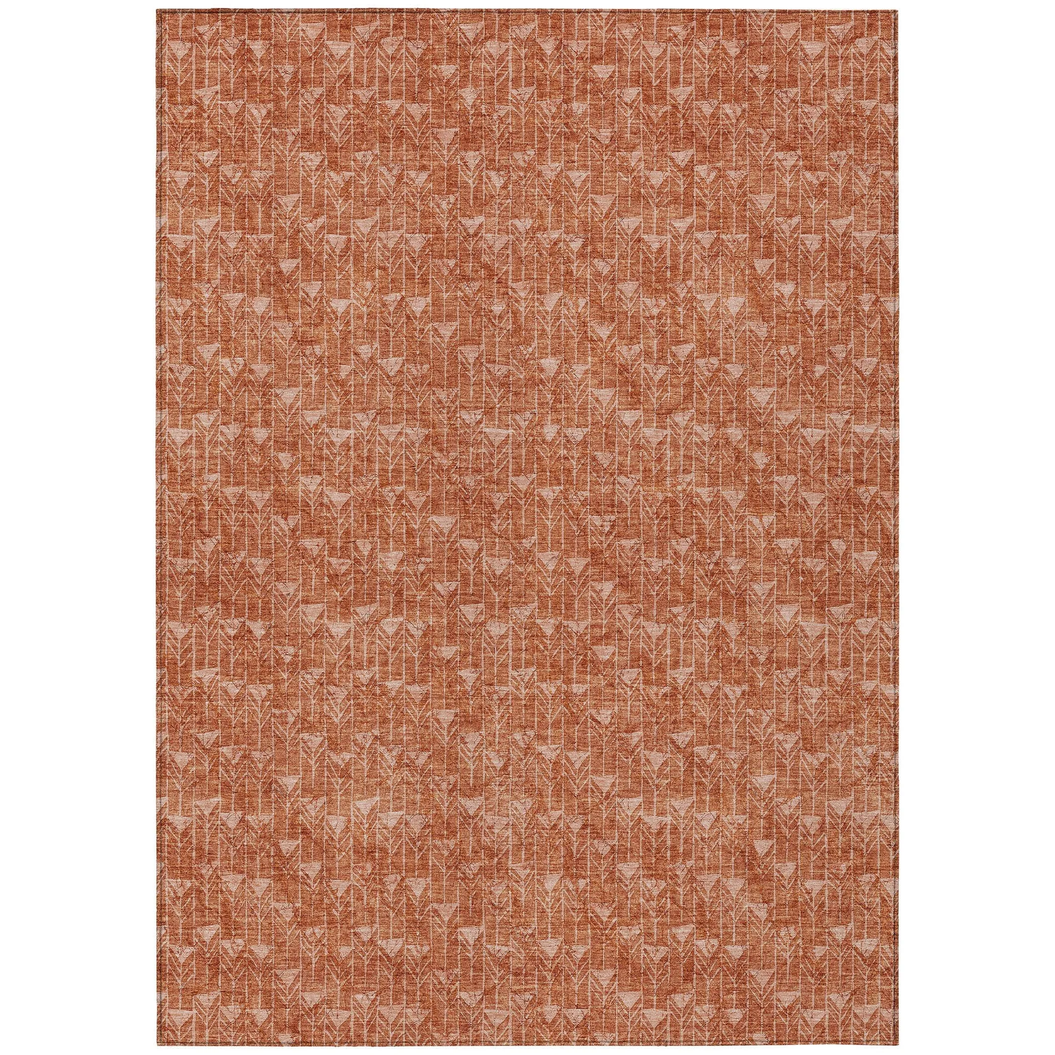 Machine Washable Indoor/ Outdoor Arrows Chantille Rug