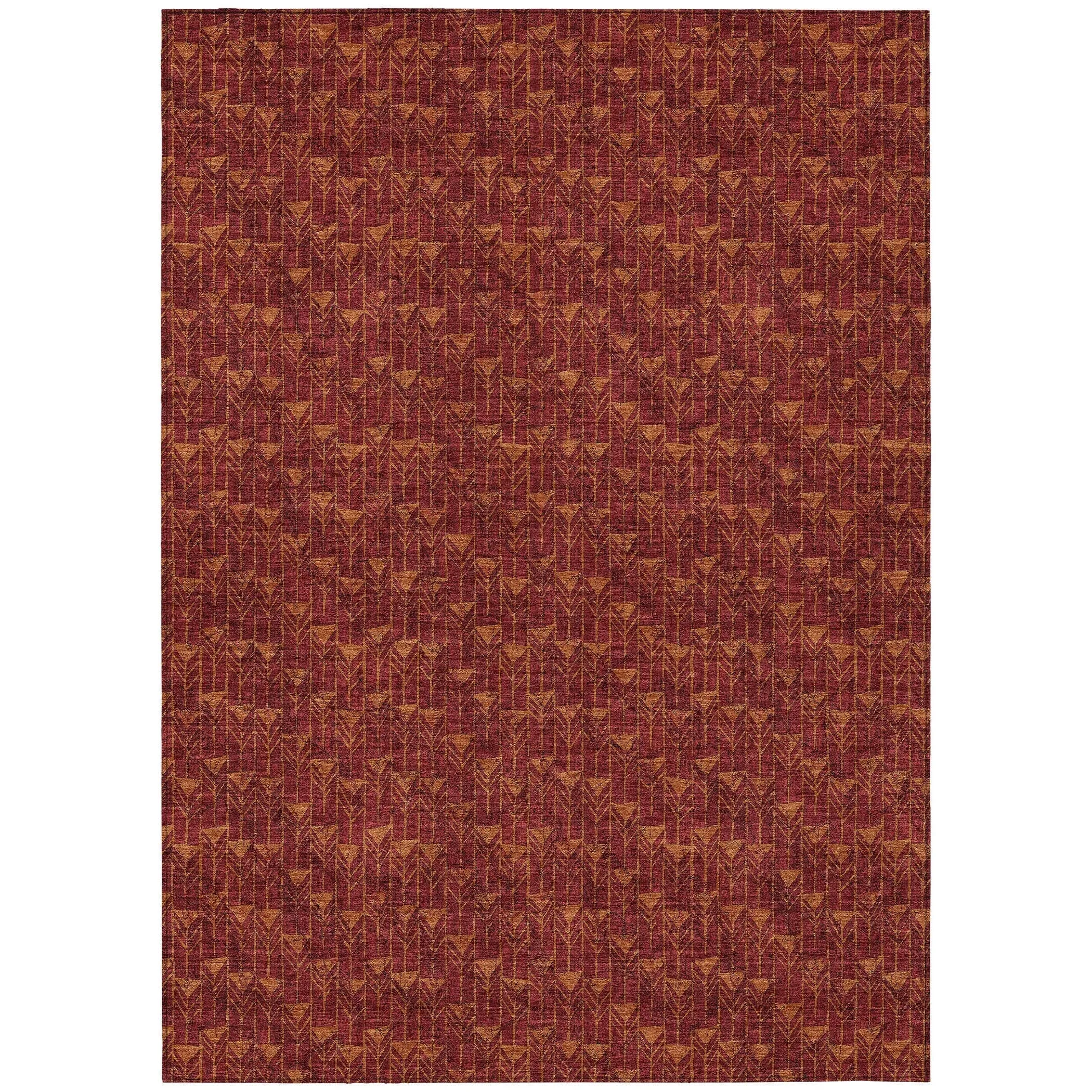 Machine Washable Indoor/ Outdoor Arrows Chantille Rug