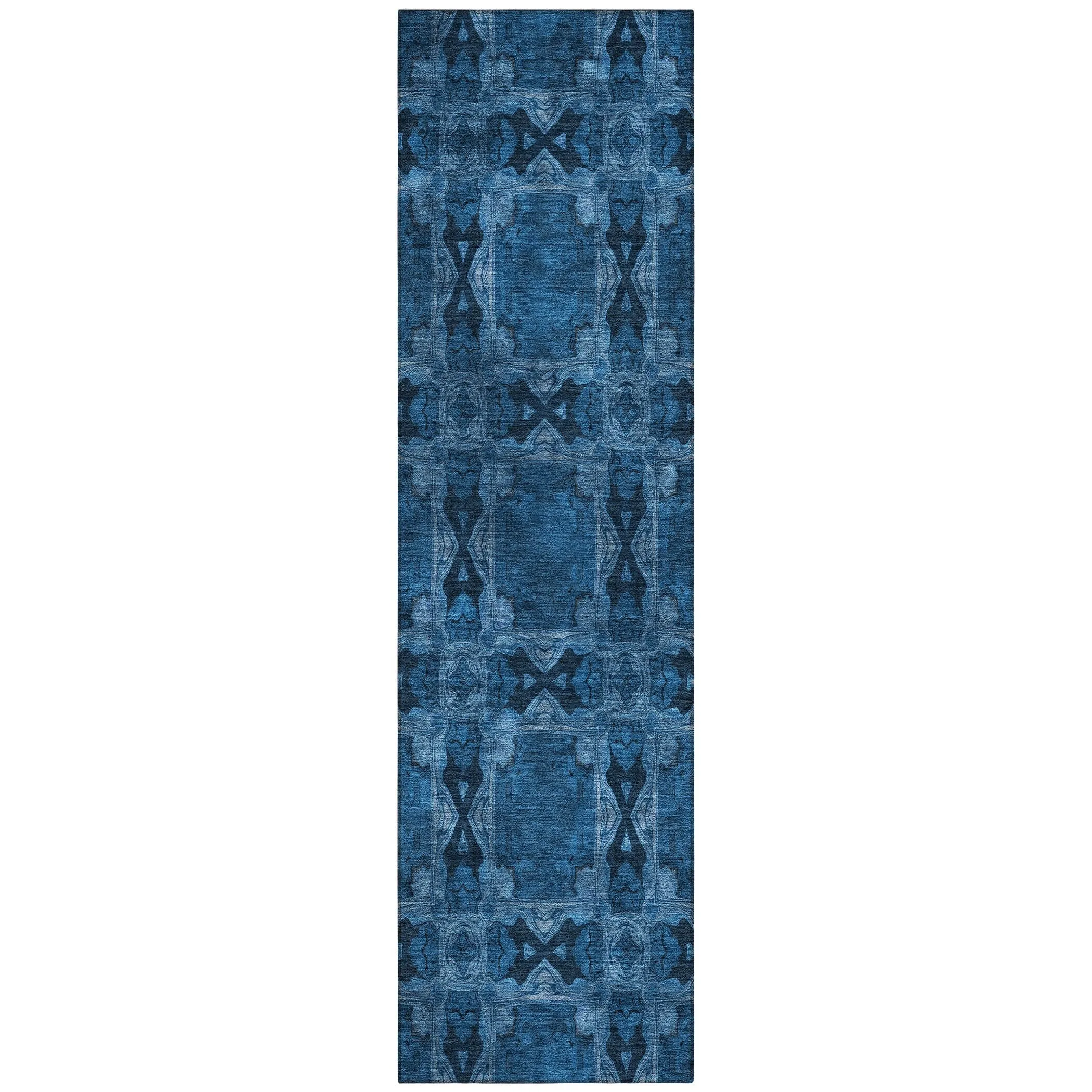 Machine Washable Indoor/ Outdoor Boho Medallions Chantille Rug