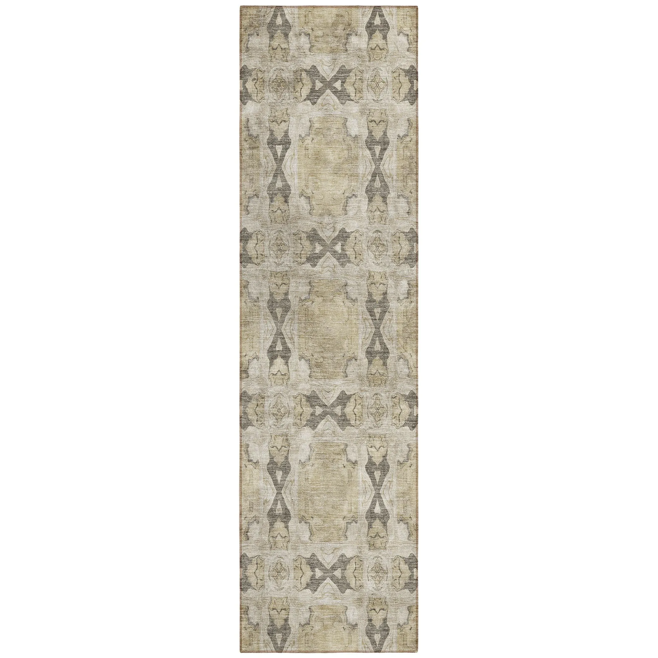 Machine Washable Indoor/ Outdoor Boho Medallions Chantille Rug