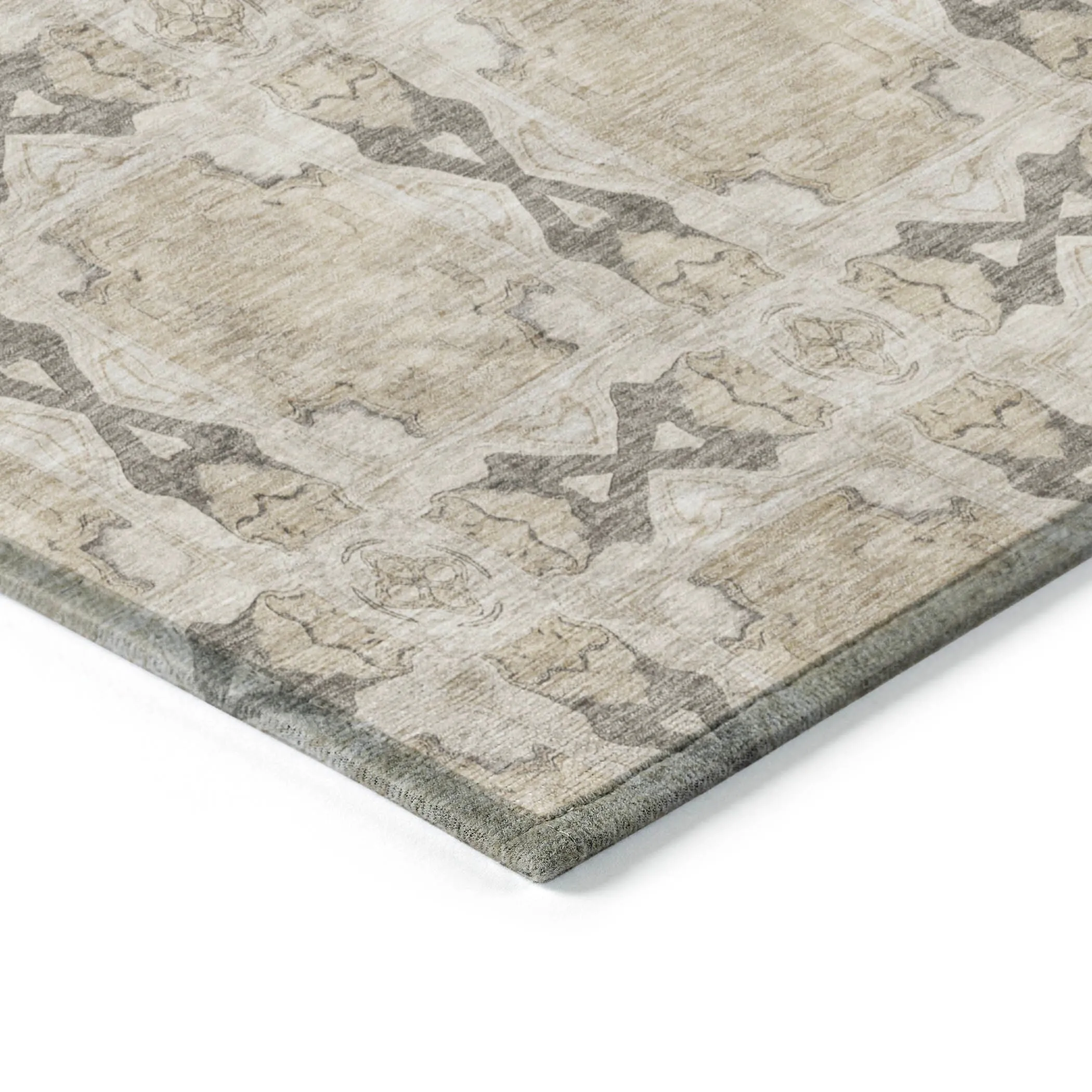 Machine Washable Indoor/ Outdoor Boho Medallions Chantille Rug