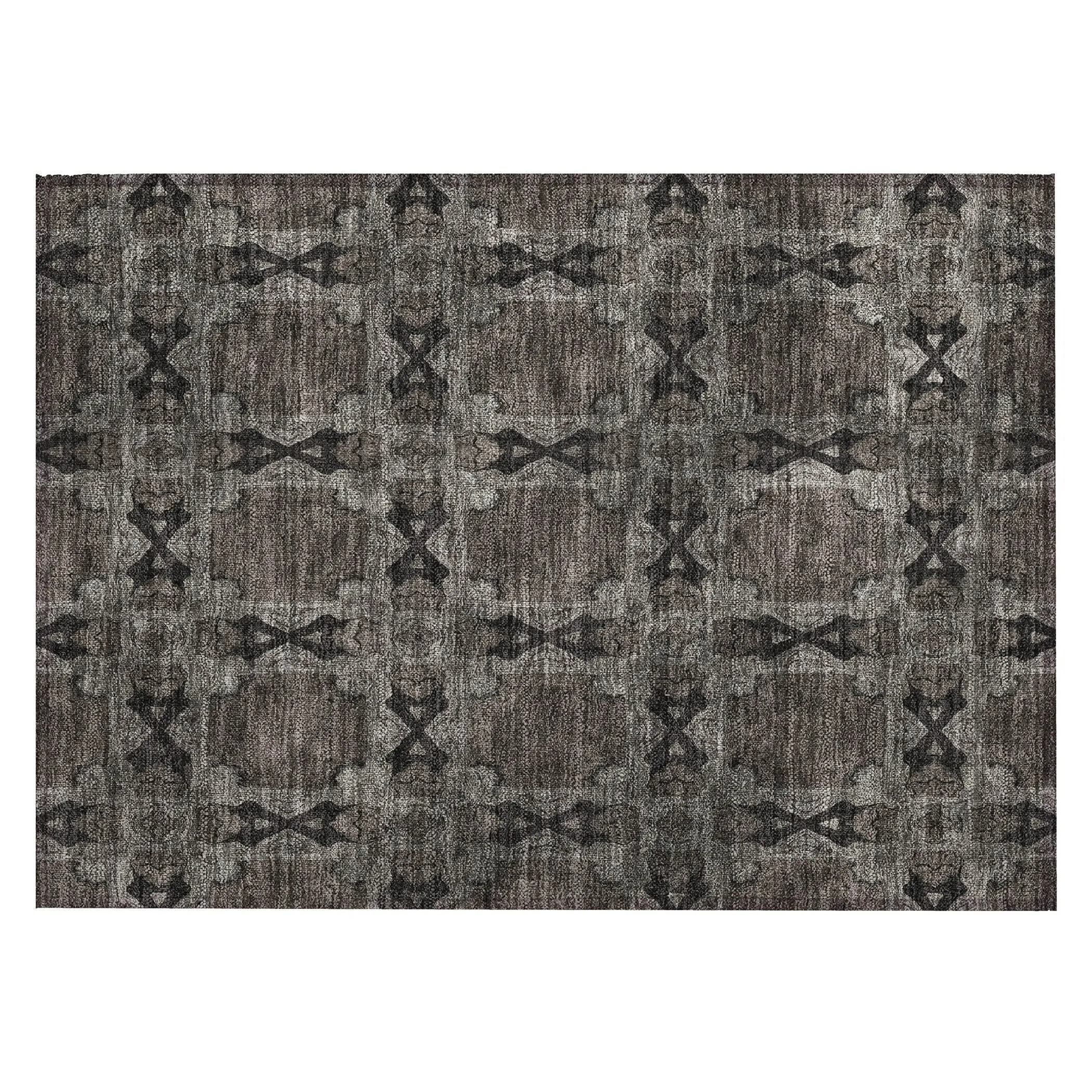Machine Washable Indoor/ Outdoor Boho Medallions Chantille Rug
