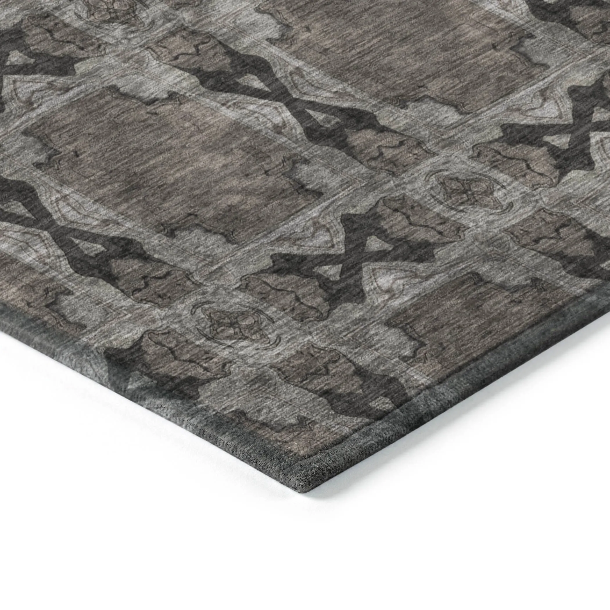Machine Washable Indoor/ Outdoor Boho Medallions Chantille Rug