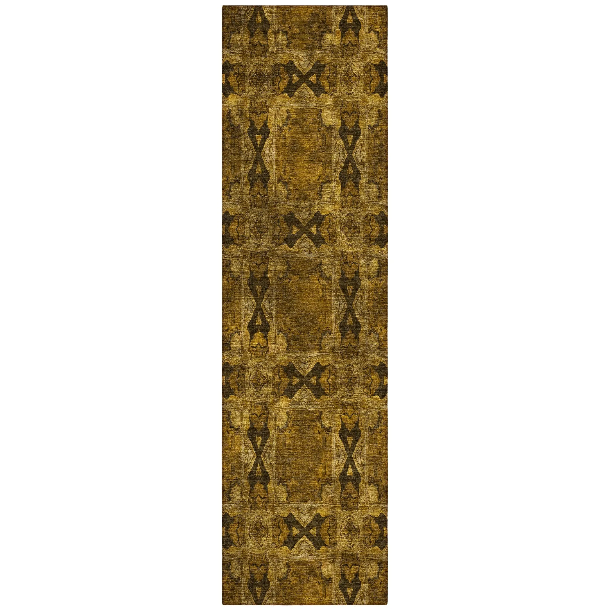 Machine Washable Indoor/ Outdoor Boho Medallions Chantille Rug
