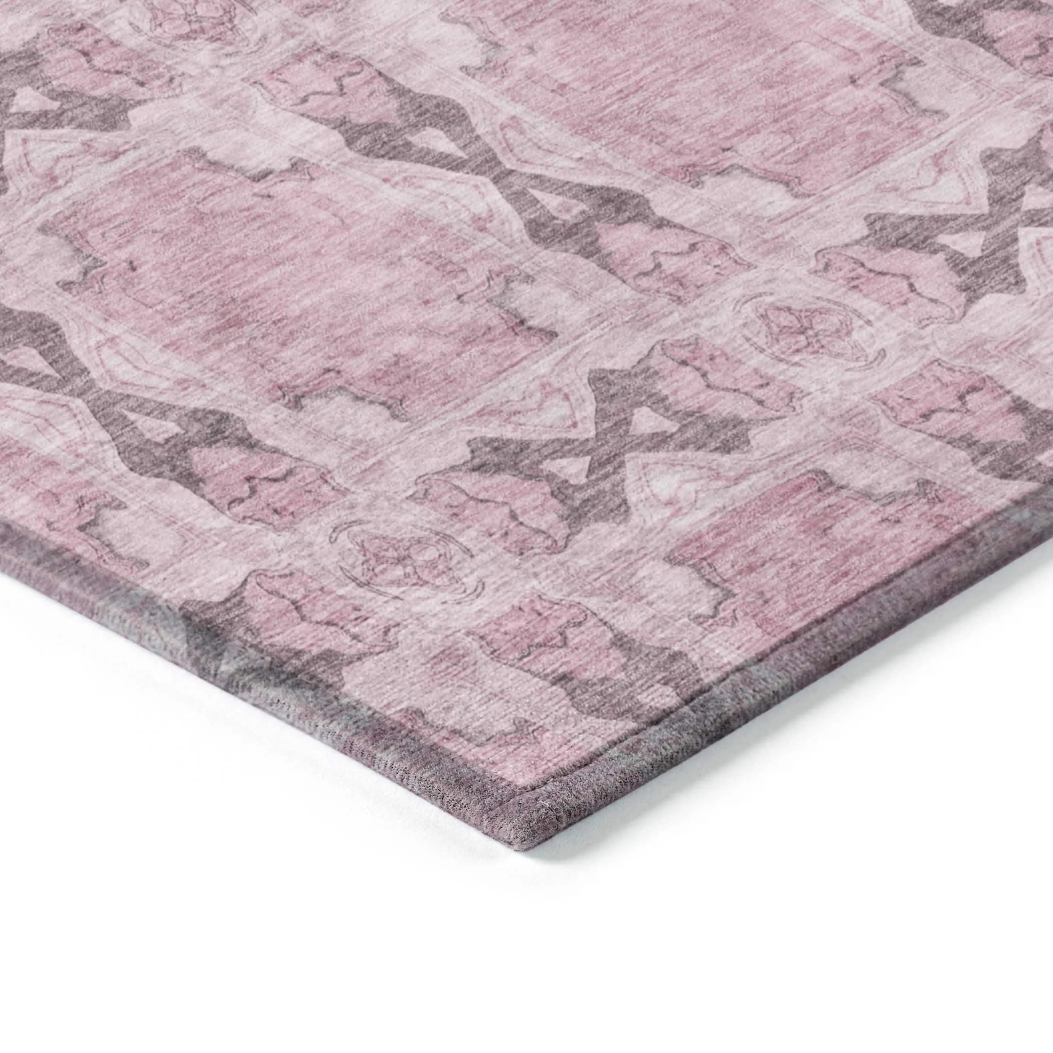 Machine Washable Indoor/ Outdoor Boho Medallions Chantille Rug