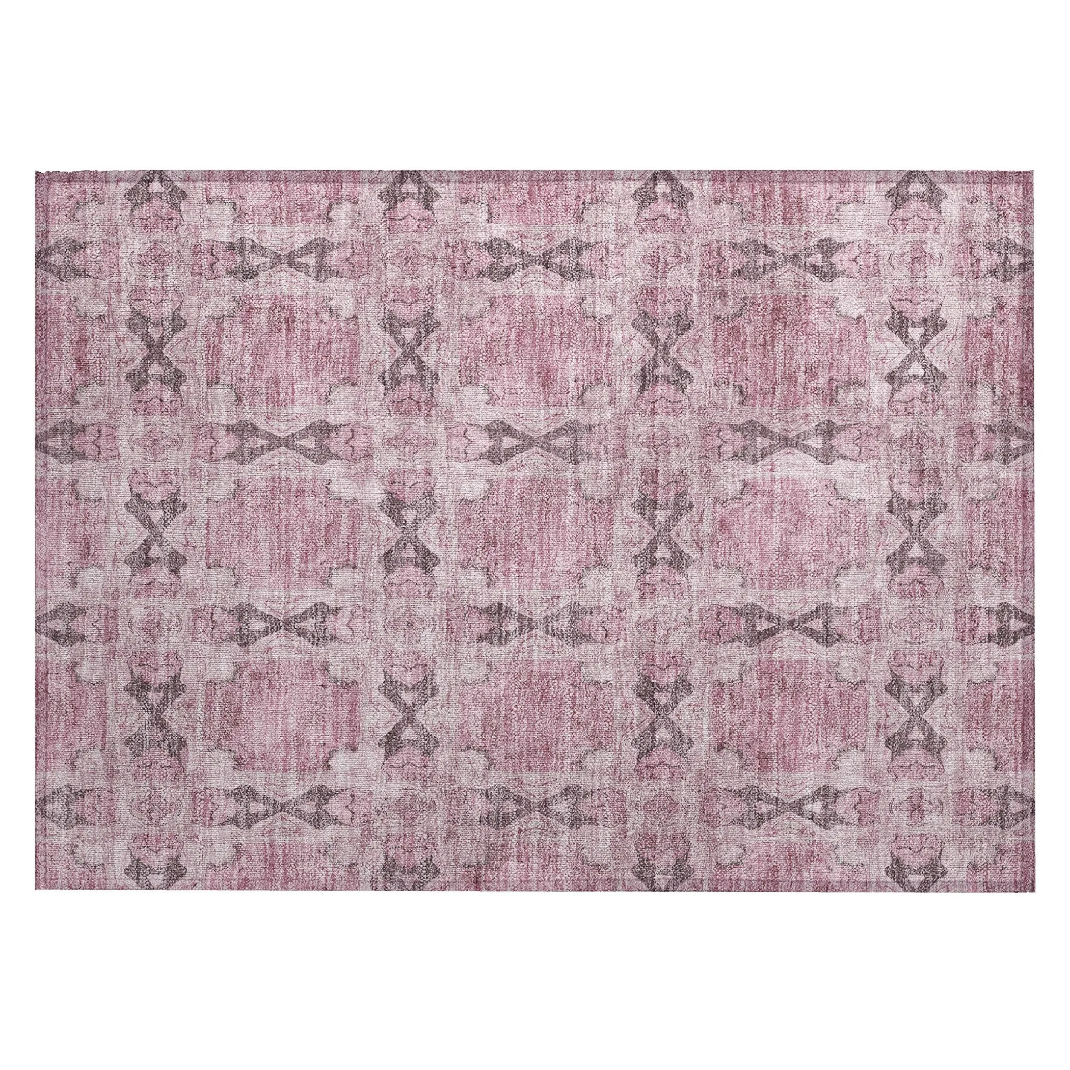 Machine Washable Indoor/ Outdoor Boho Medallions Chantille Rug