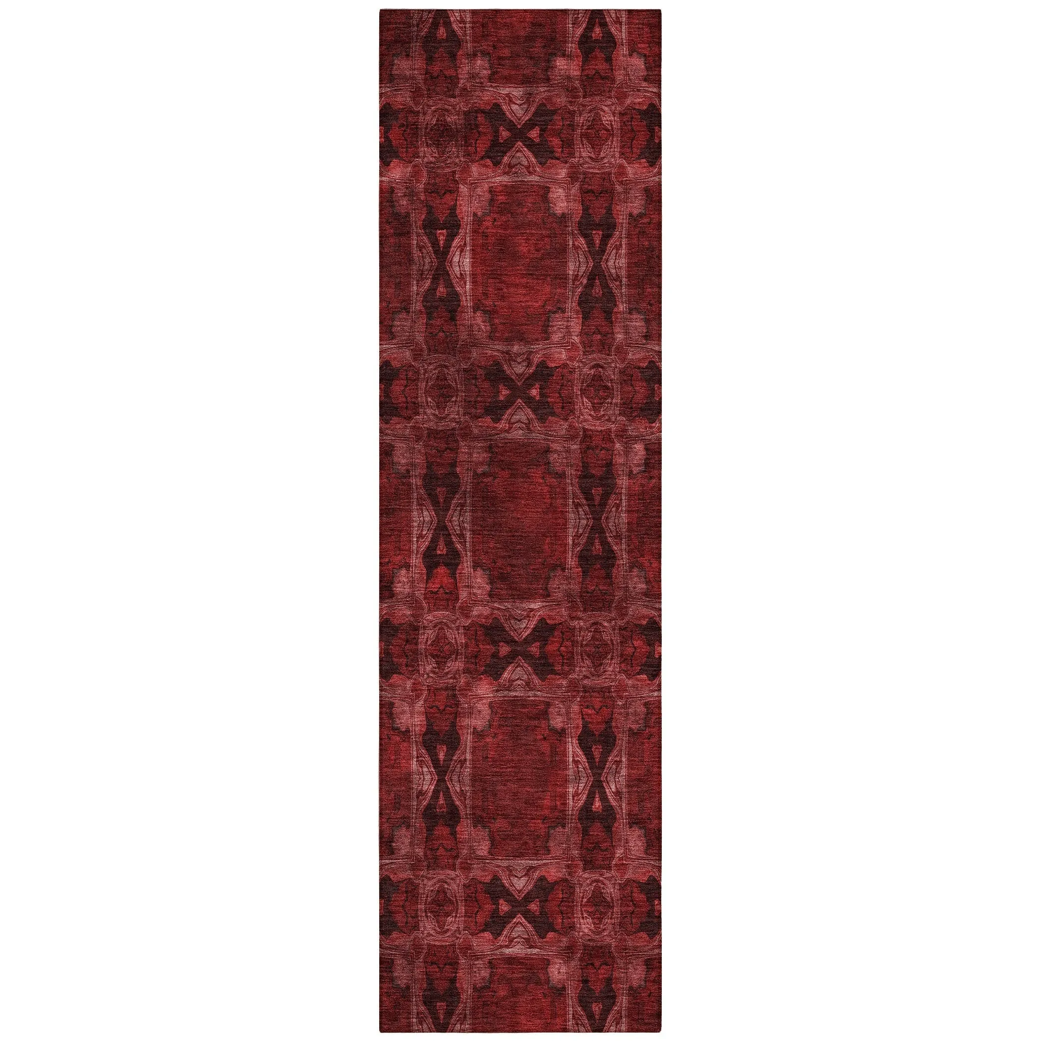 Machine Washable Indoor/ Outdoor Boho Medallions Chantille Rug