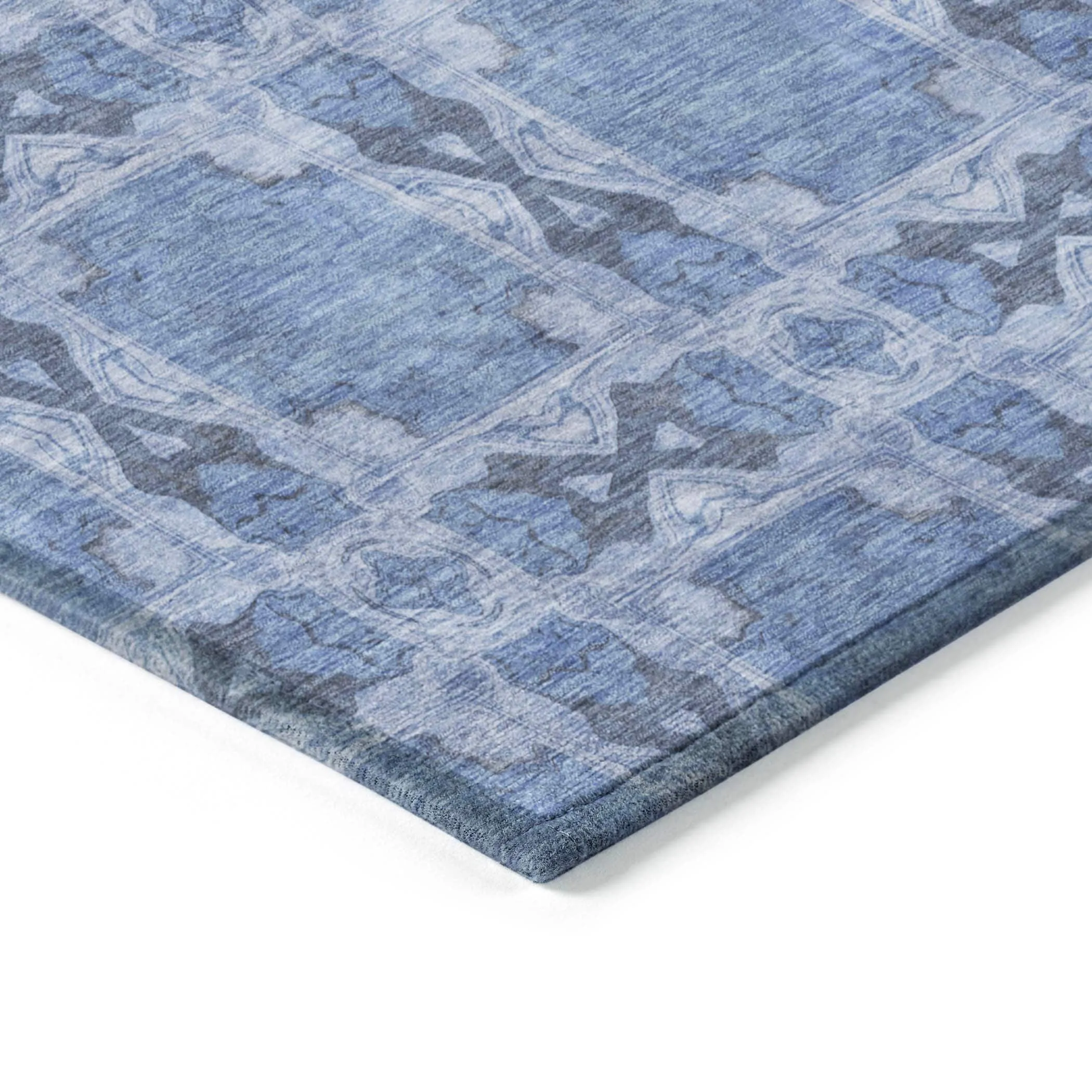Machine Washable Indoor/ Outdoor Boho Medallions Chantille Rug