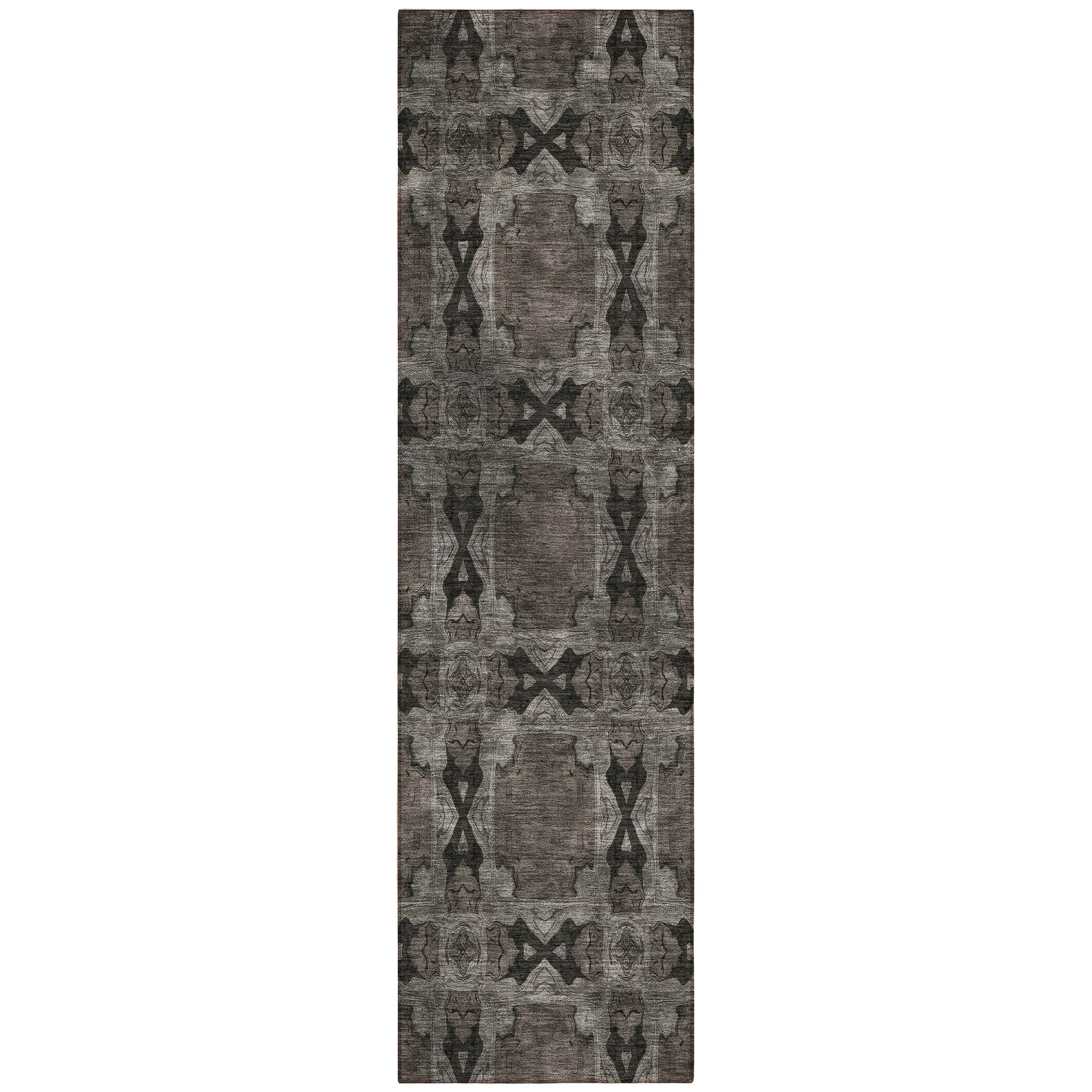 Machine Washable Indoor/ Outdoor Boho Medallions Chantille Rug