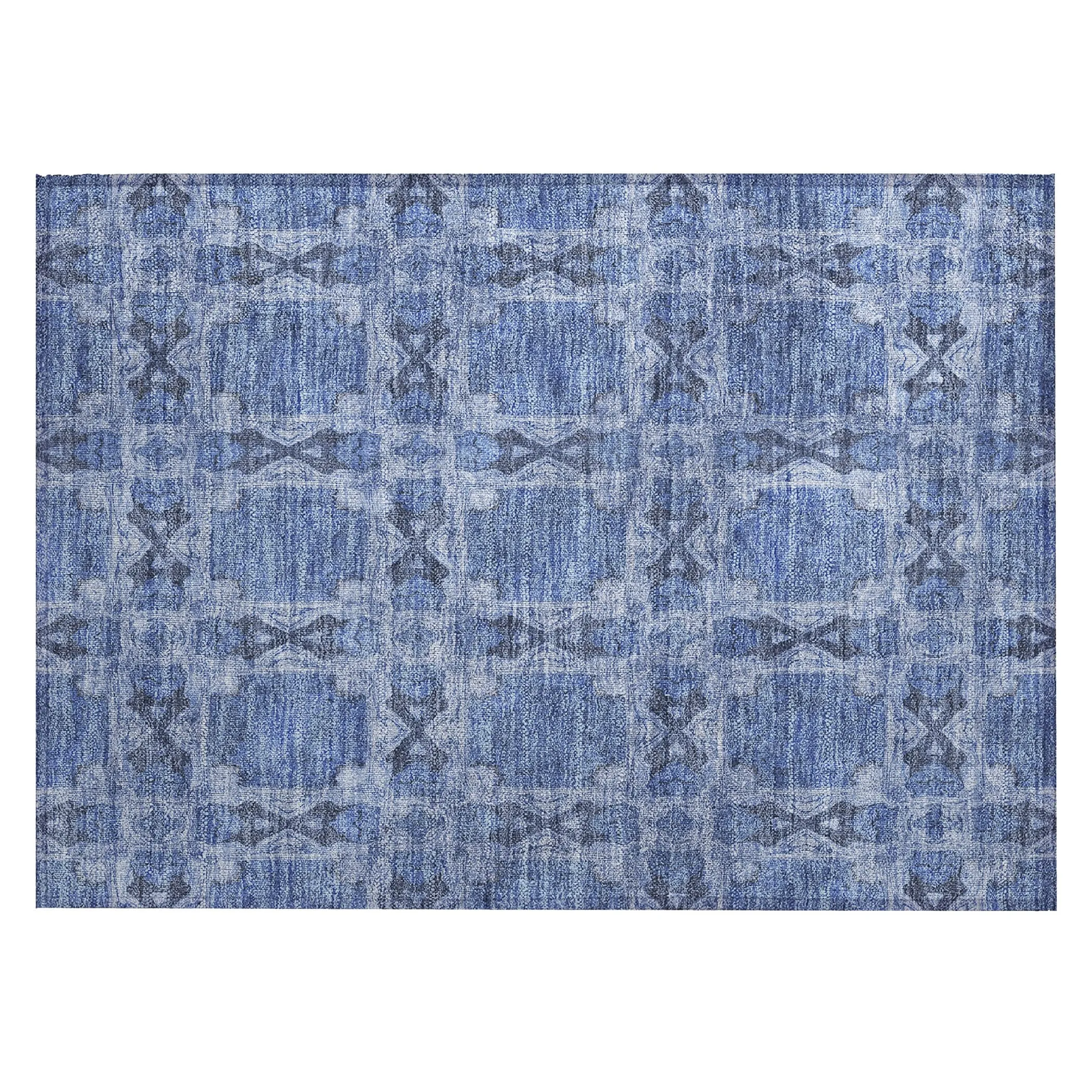 Machine Washable Indoor/ Outdoor Boho Medallions Chantille Rug