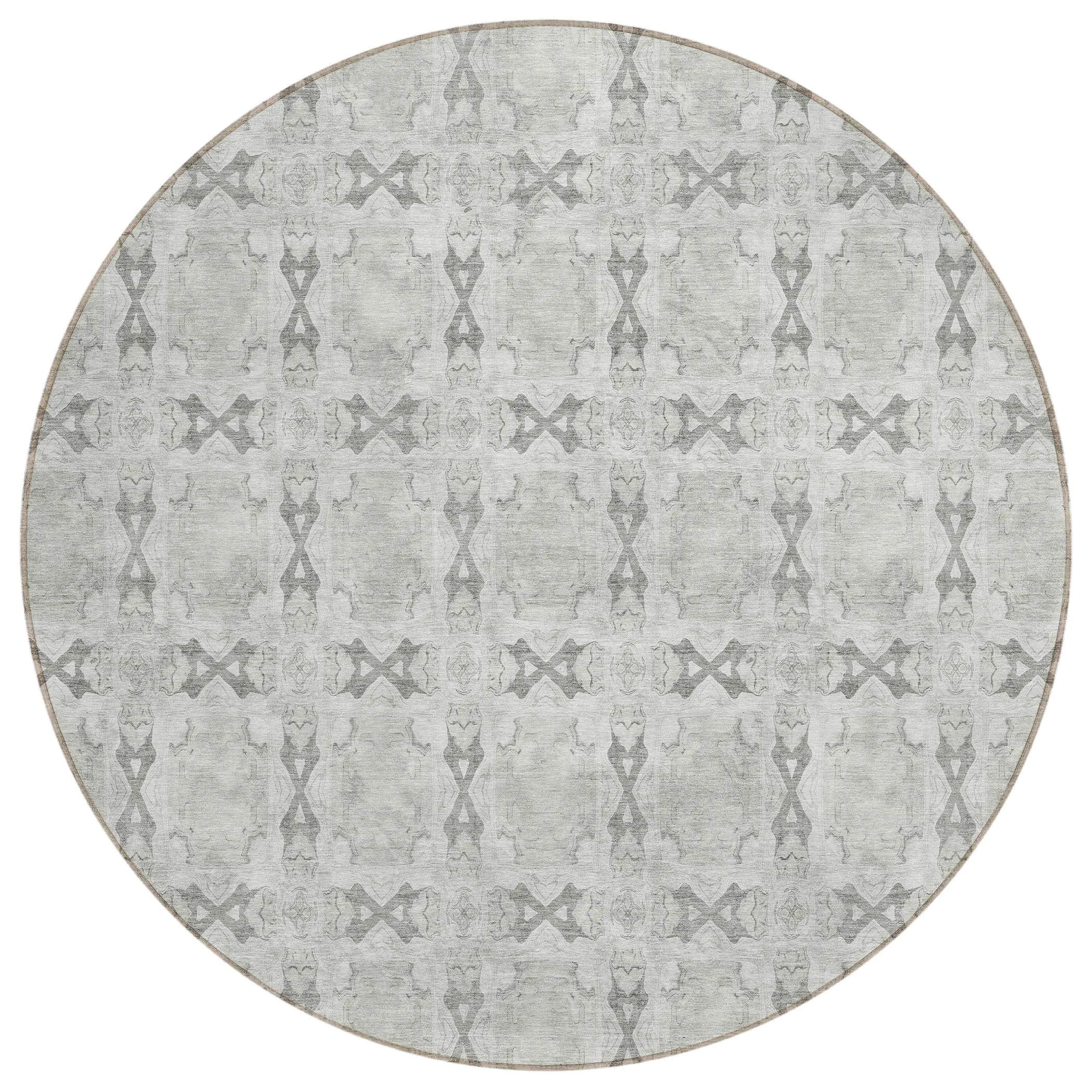 Machine Washable Indoor/ Outdoor Boho Medallions Chantille Rug