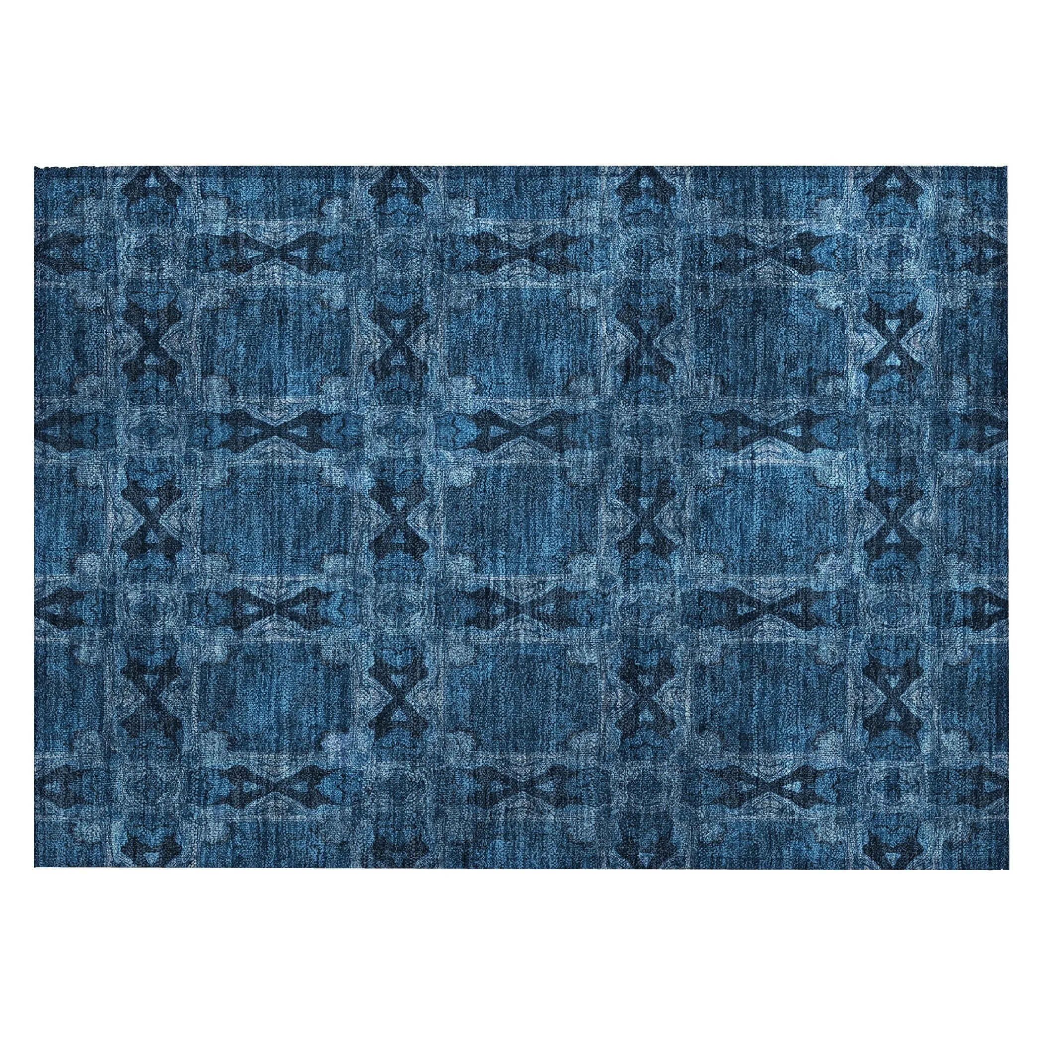 Machine Washable Indoor/ Outdoor Boho Medallions Chantille Rug