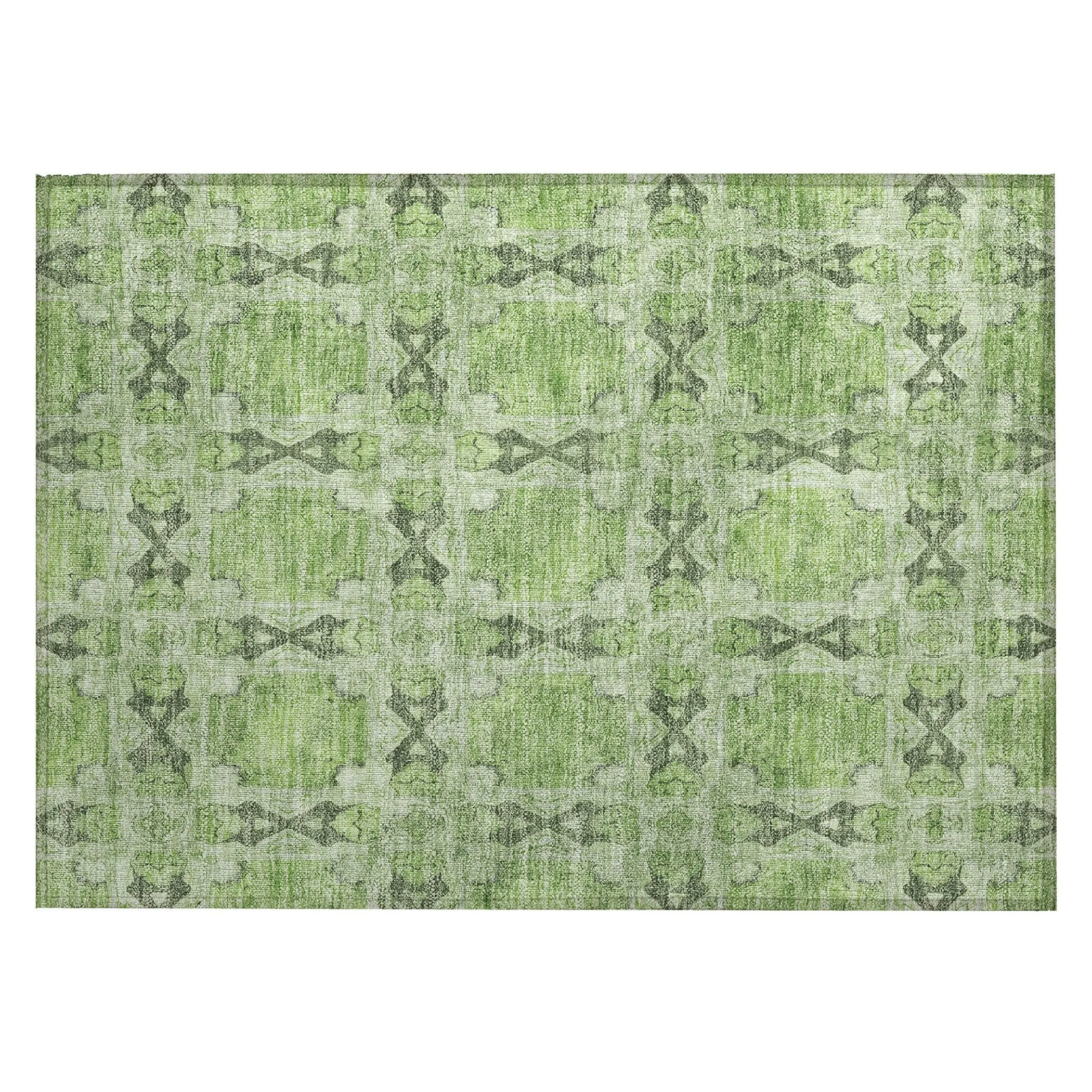 Machine Washable Indoor/ Outdoor Boho Medallions Chantille Rug