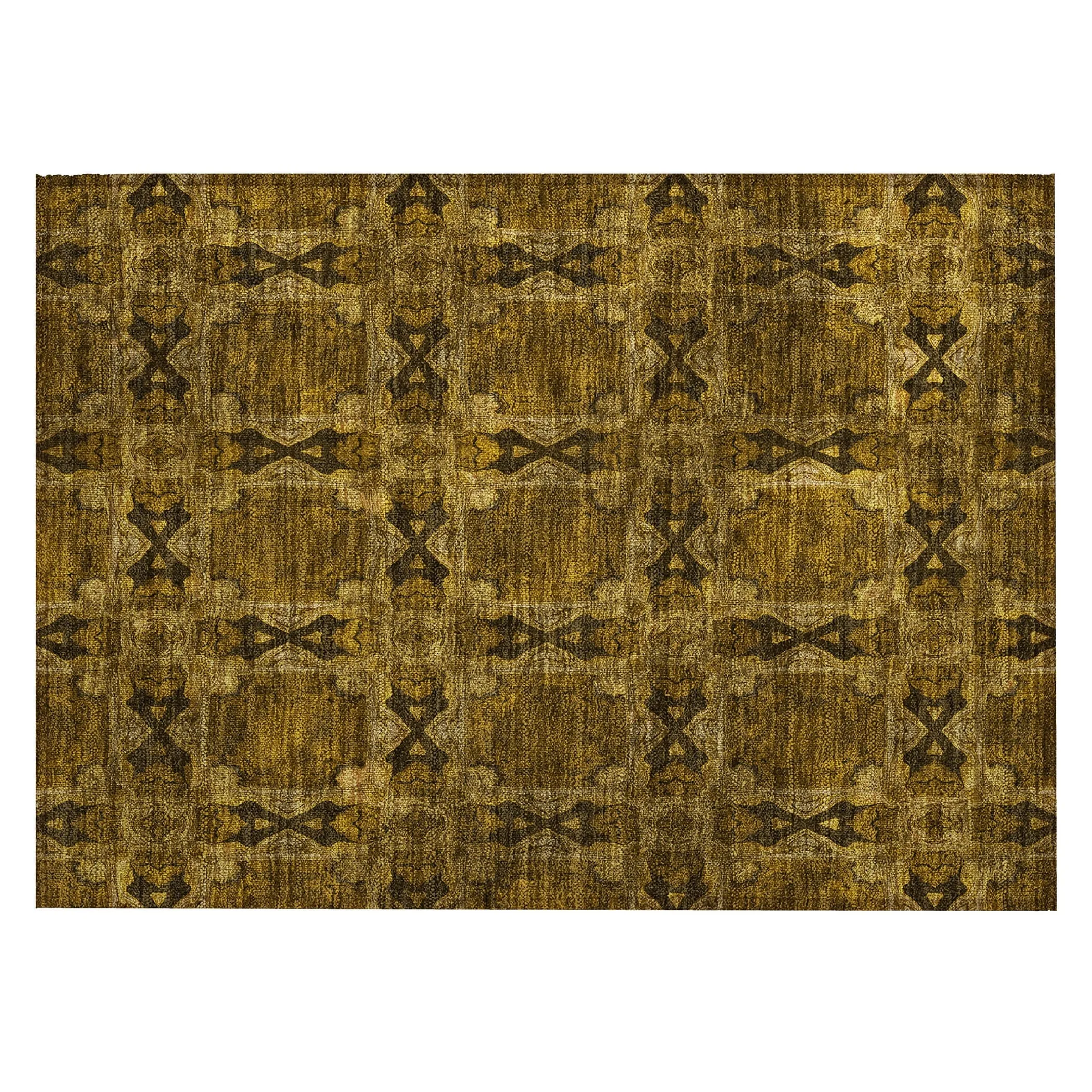 Machine Washable Indoor/ Outdoor Boho Medallions Chantille Rug