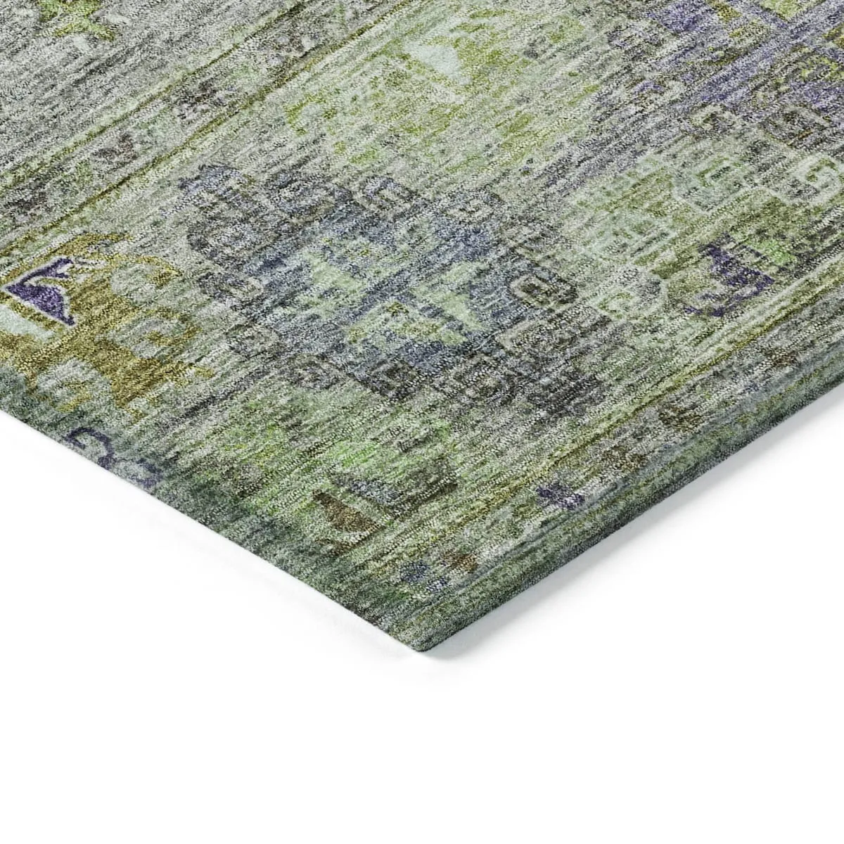 Machine Washable Indoor/ Outdoor Boho Moroccan Chantille Rug
