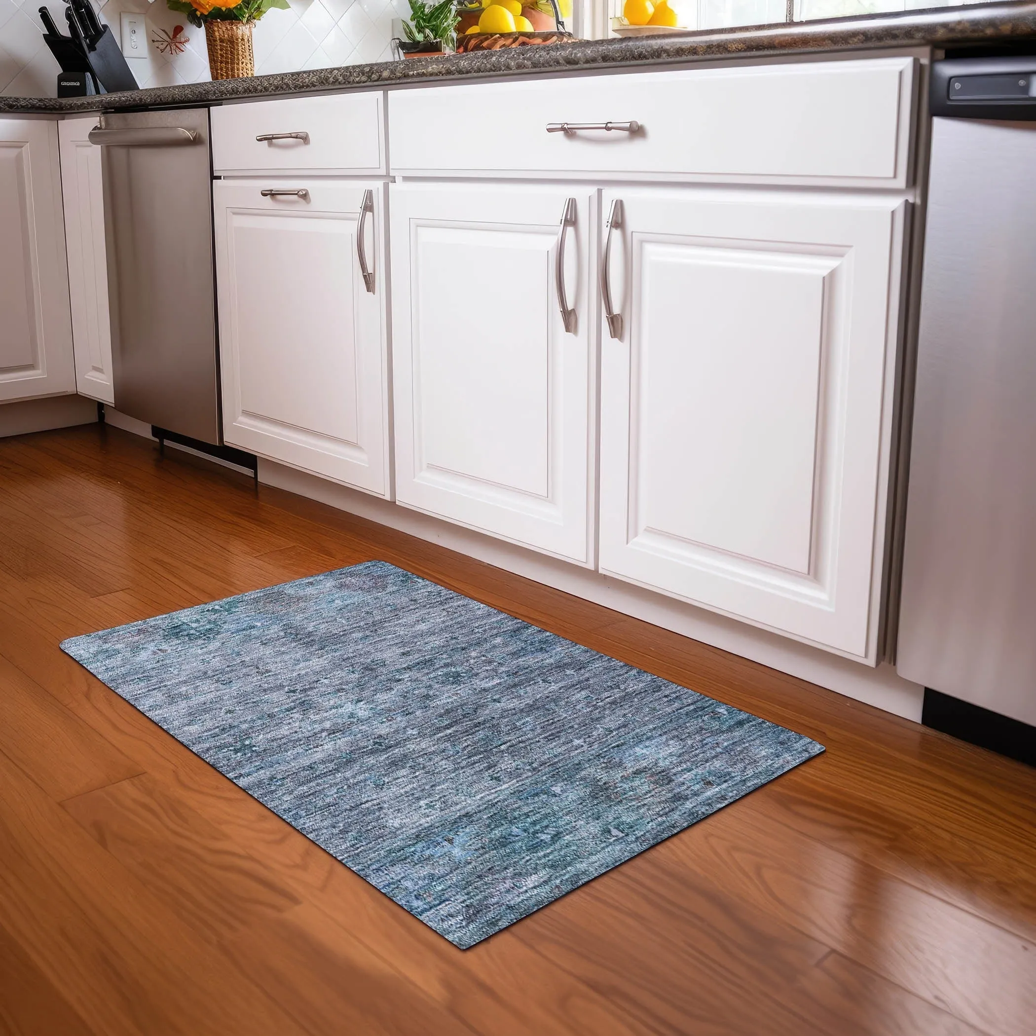 Machine Washable Indoor/ Outdoor Boho Moroccan Chantille Rug