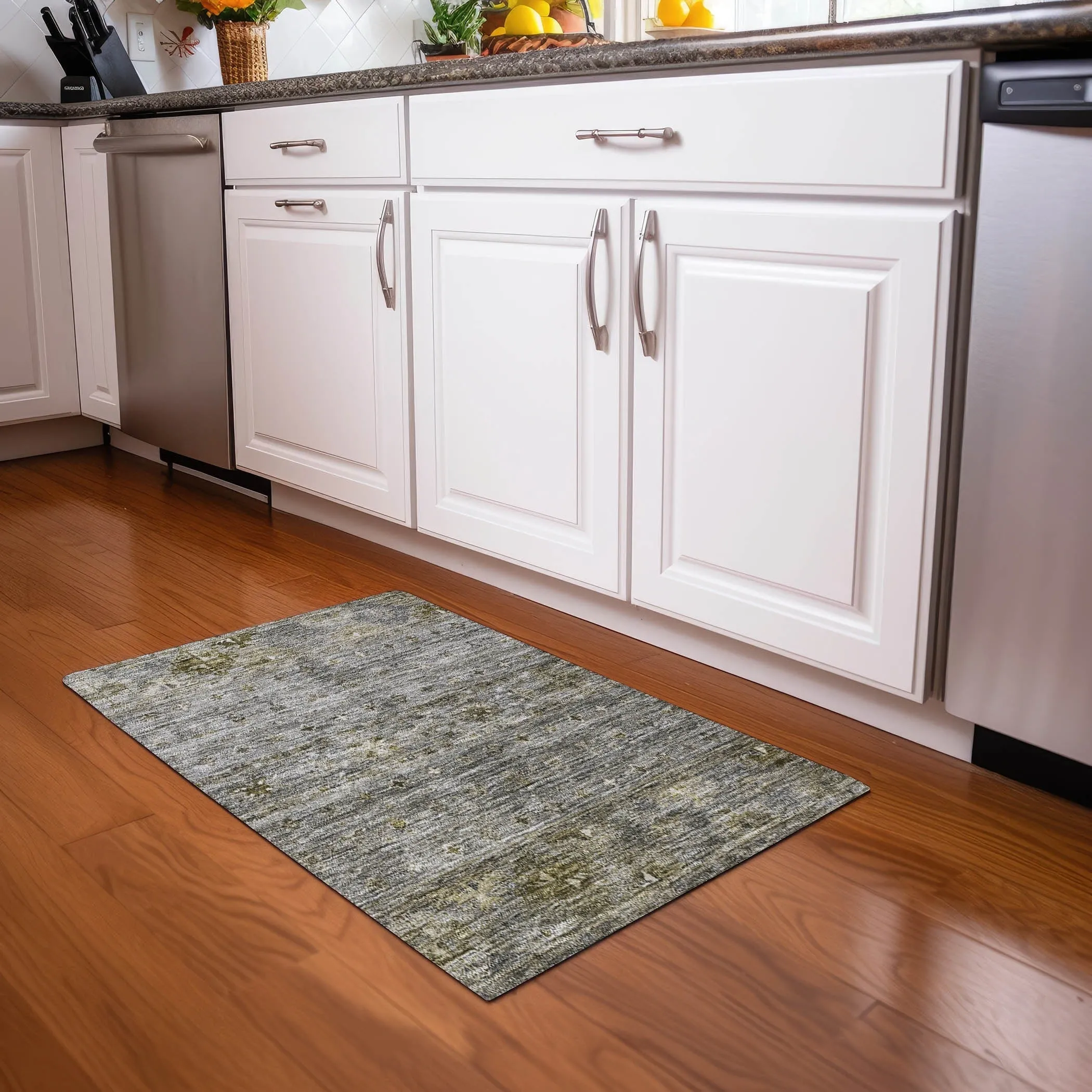 Machine Washable Indoor/ Outdoor Boho Moroccan Chantille Rug