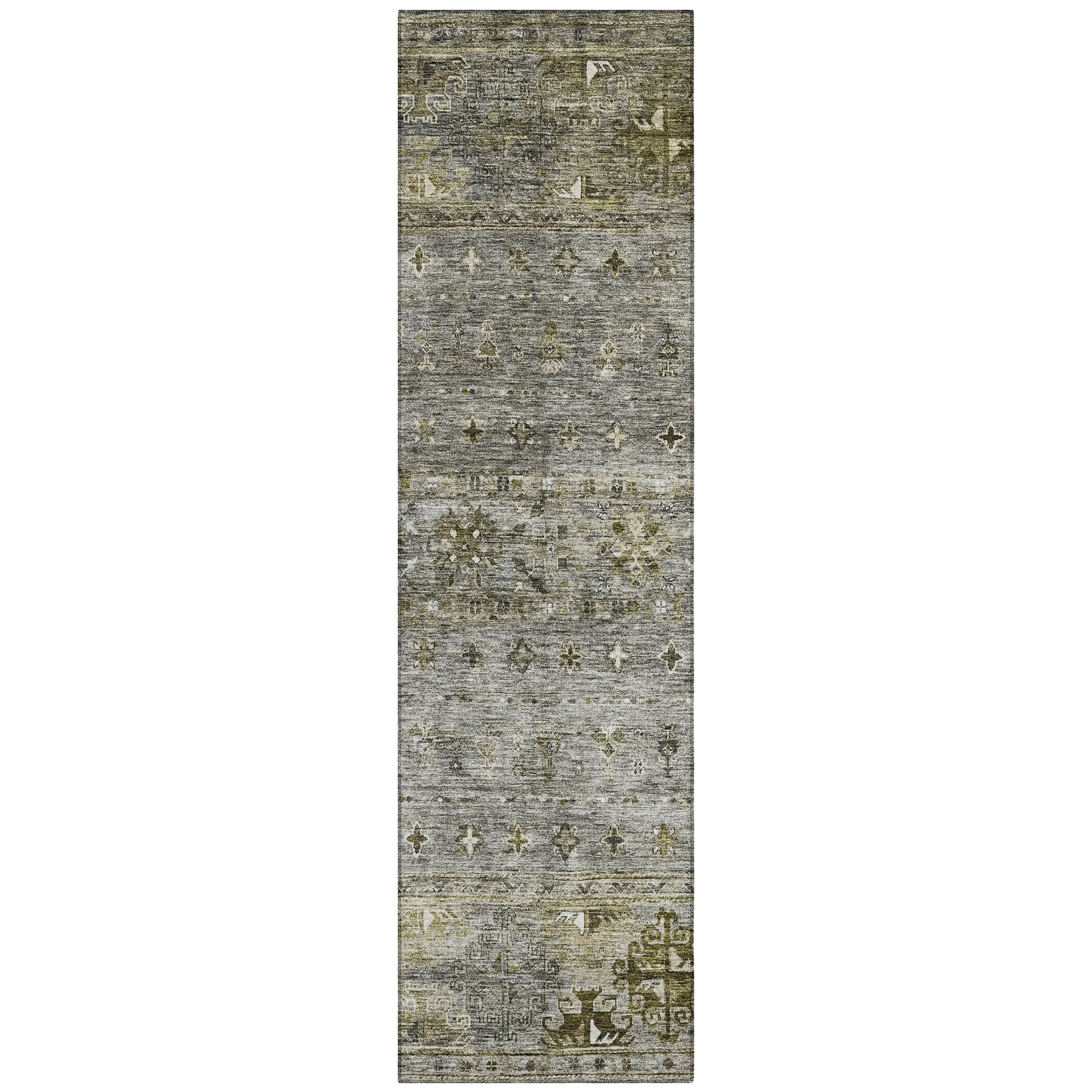 Machine Washable Indoor/ Outdoor Boho Moroccan Chantille Rug