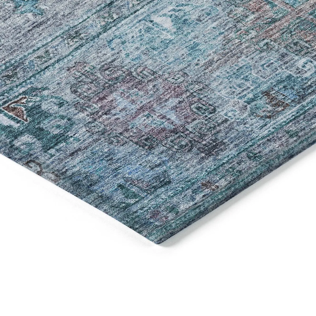 Machine Washable Indoor/ Outdoor Boho Moroccan Chantille Rug