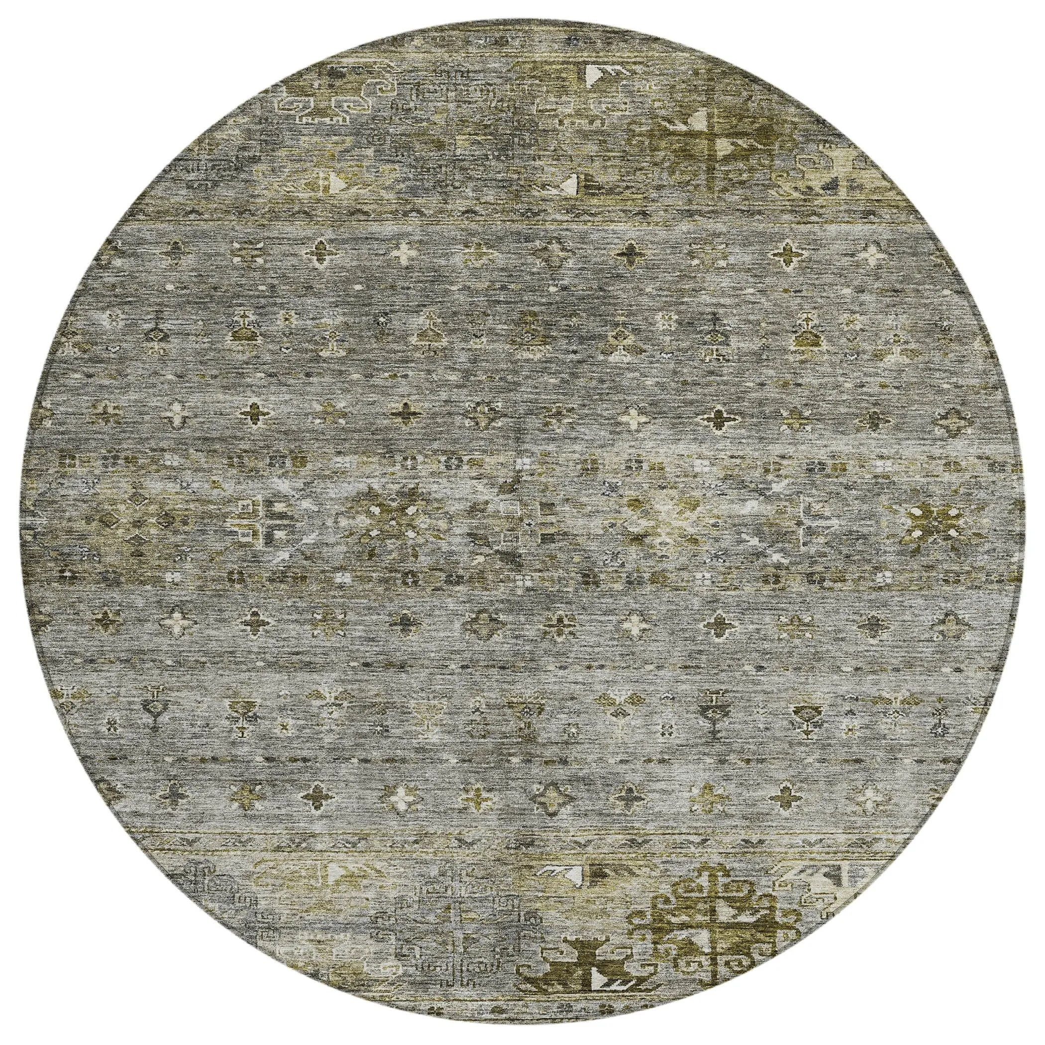 Machine Washable Indoor/ Outdoor Boho Moroccan Chantille Rug