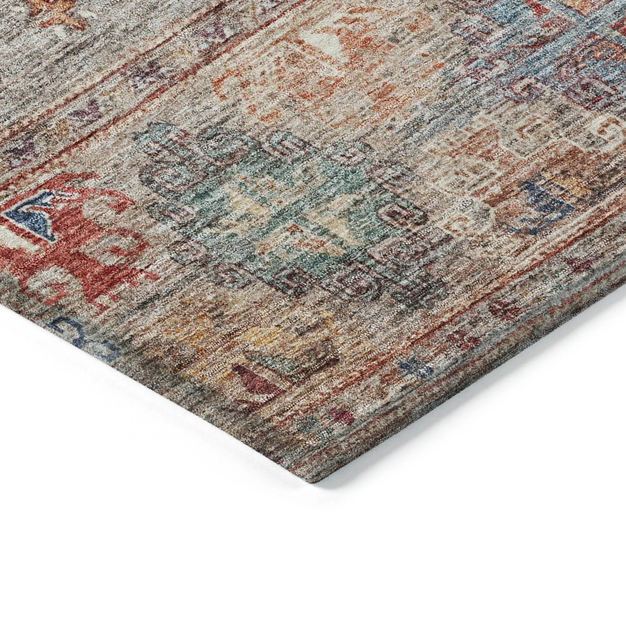 Machine Washable Indoor/ Outdoor Boho Moroccan Chantille Rug