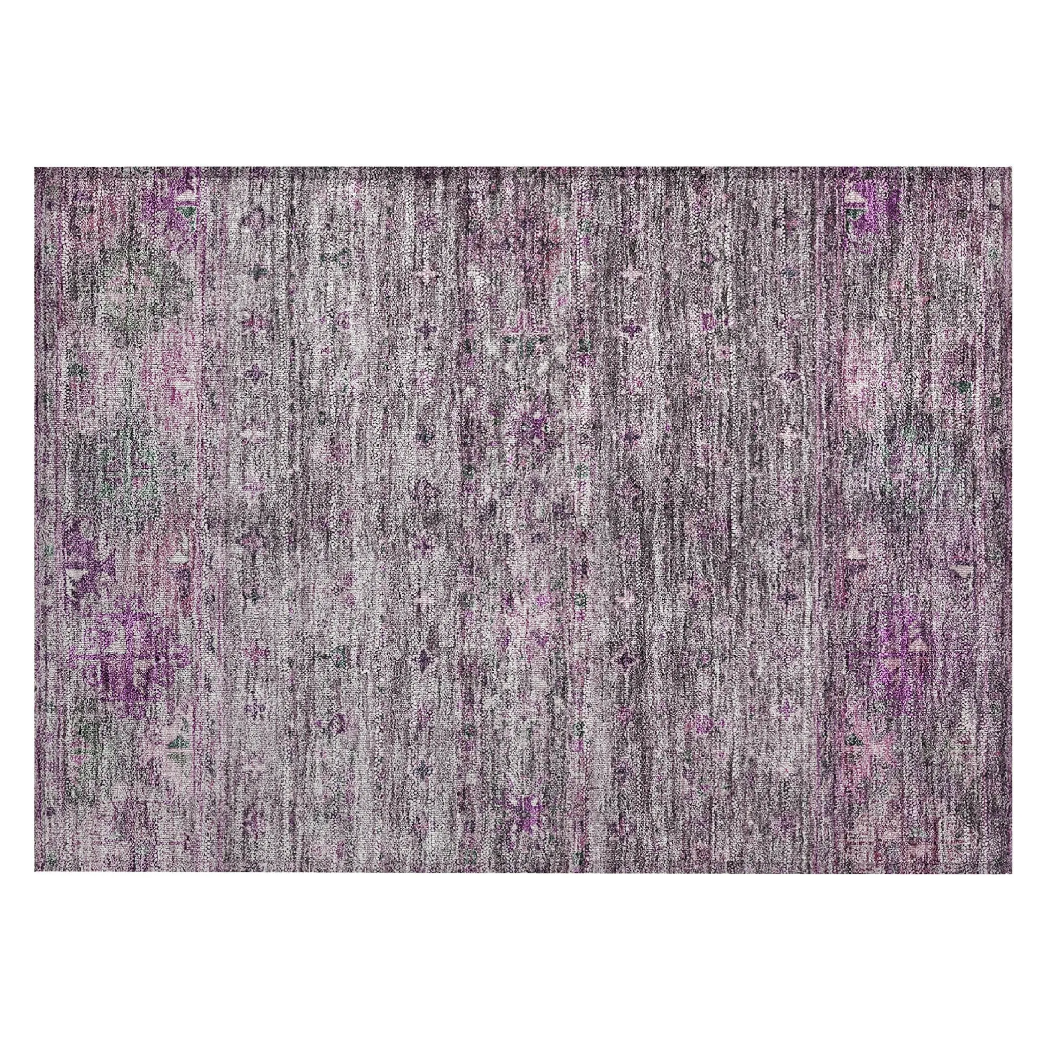 Machine Washable Indoor/ Outdoor Boho Moroccan Chantille Rug