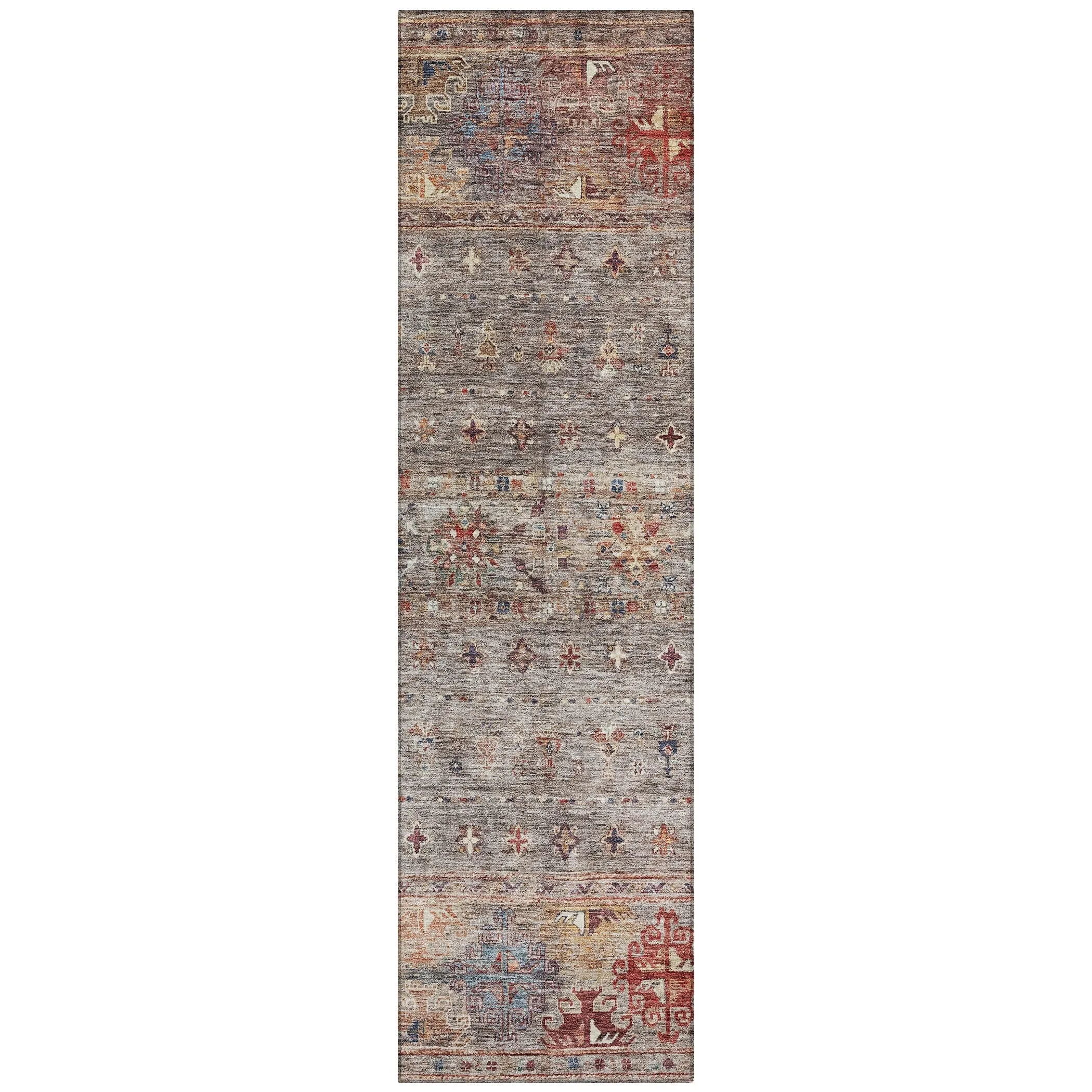 Machine Washable Indoor/ Outdoor Boho Moroccan Chantille Rug