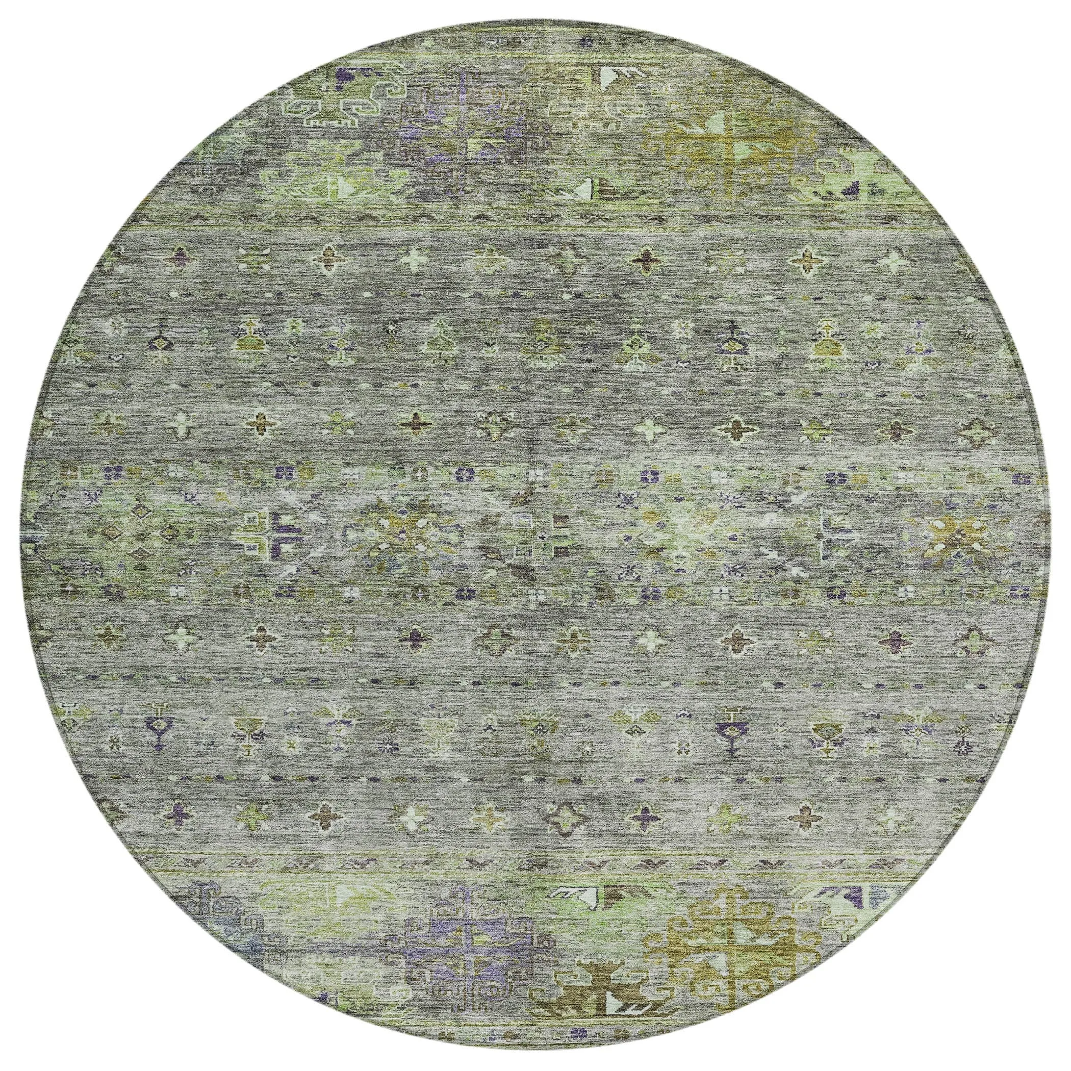 Machine Washable Indoor/ Outdoor Boho Moroccan Chantille Rug