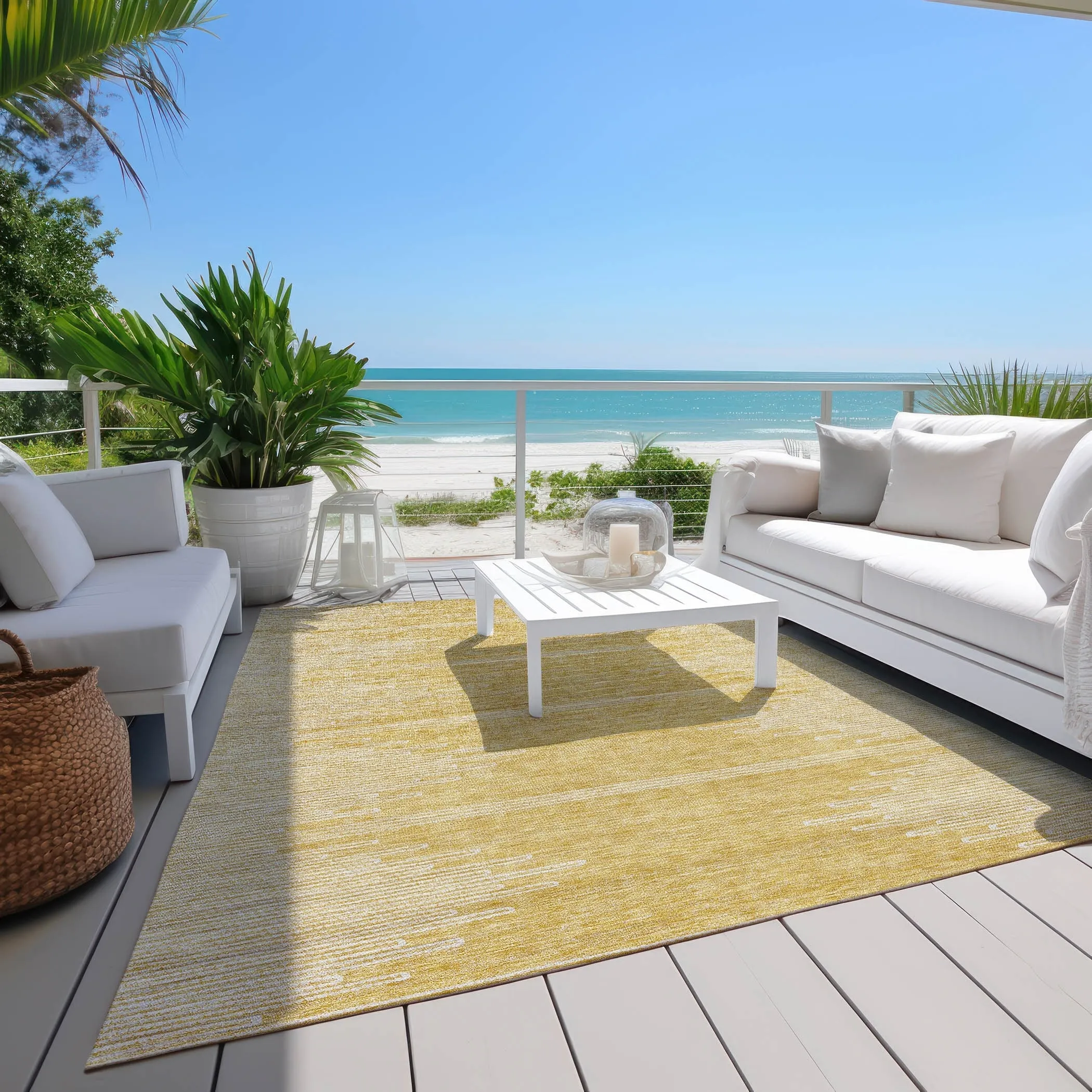 Machine Washable Indoor/ Outdoor Boho Moroccan Rug