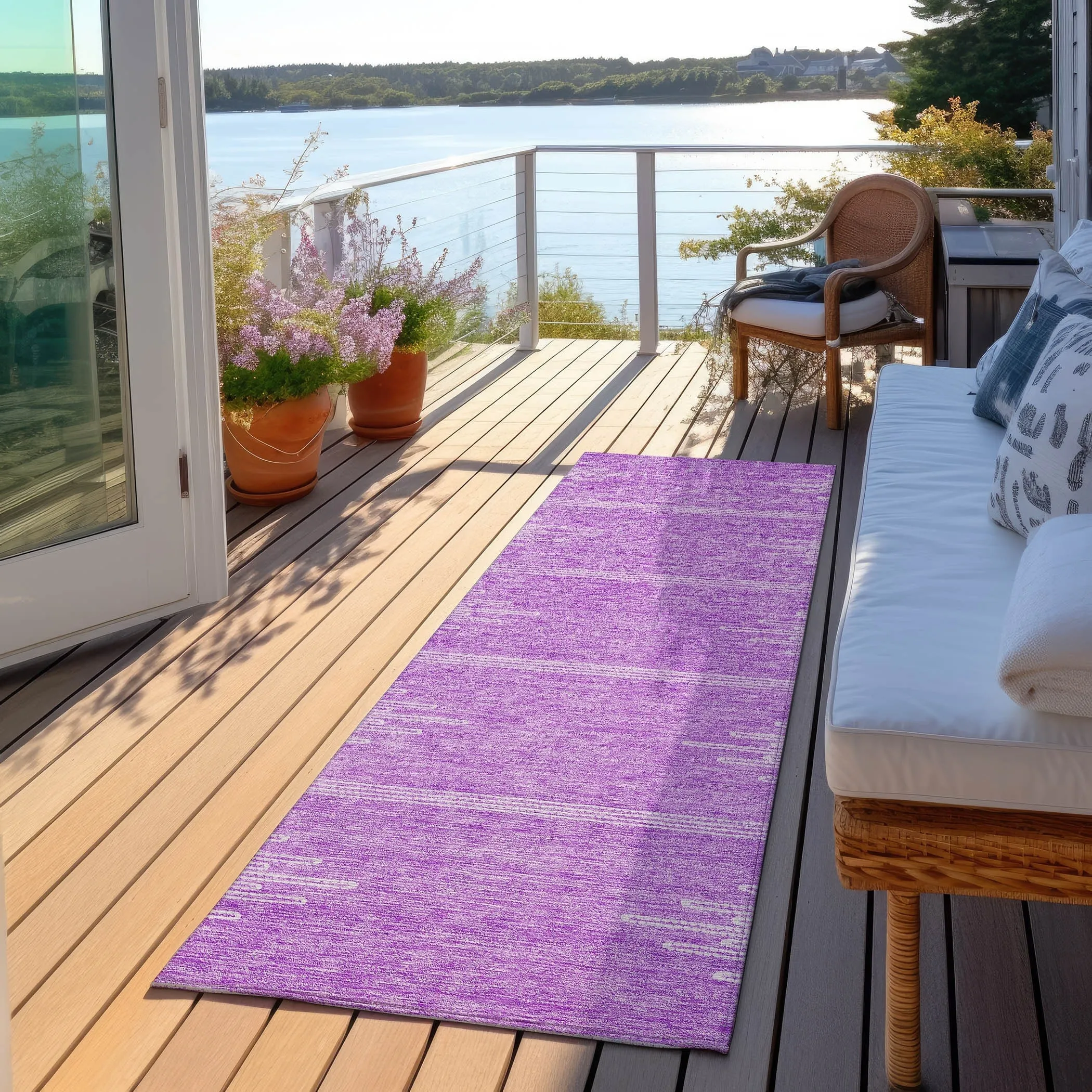 Machine Washable Indoor/ Outdoor Boho Moroccan Rug