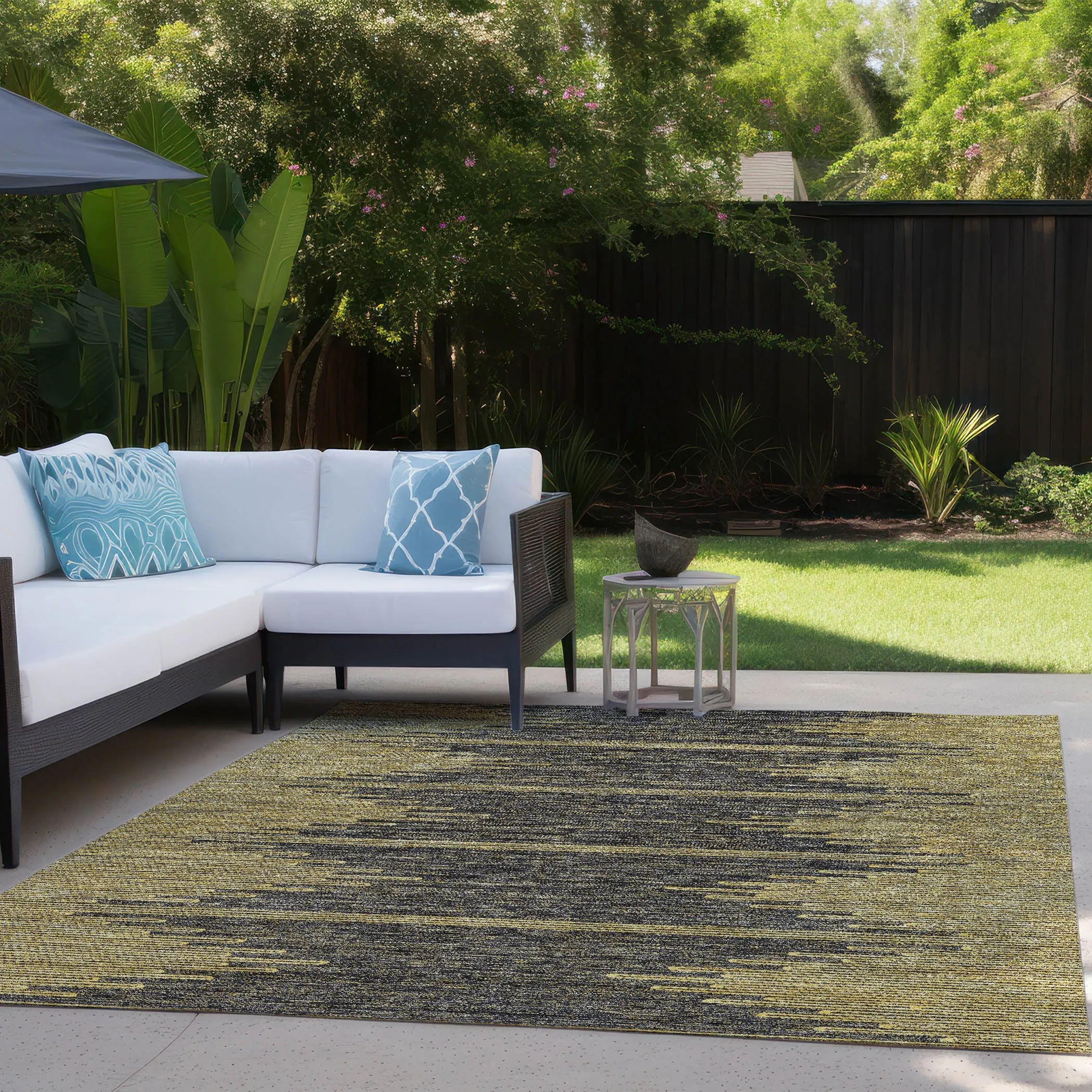 Machine Washable Indoor/ Outdoor Boho Moroccan Rug
