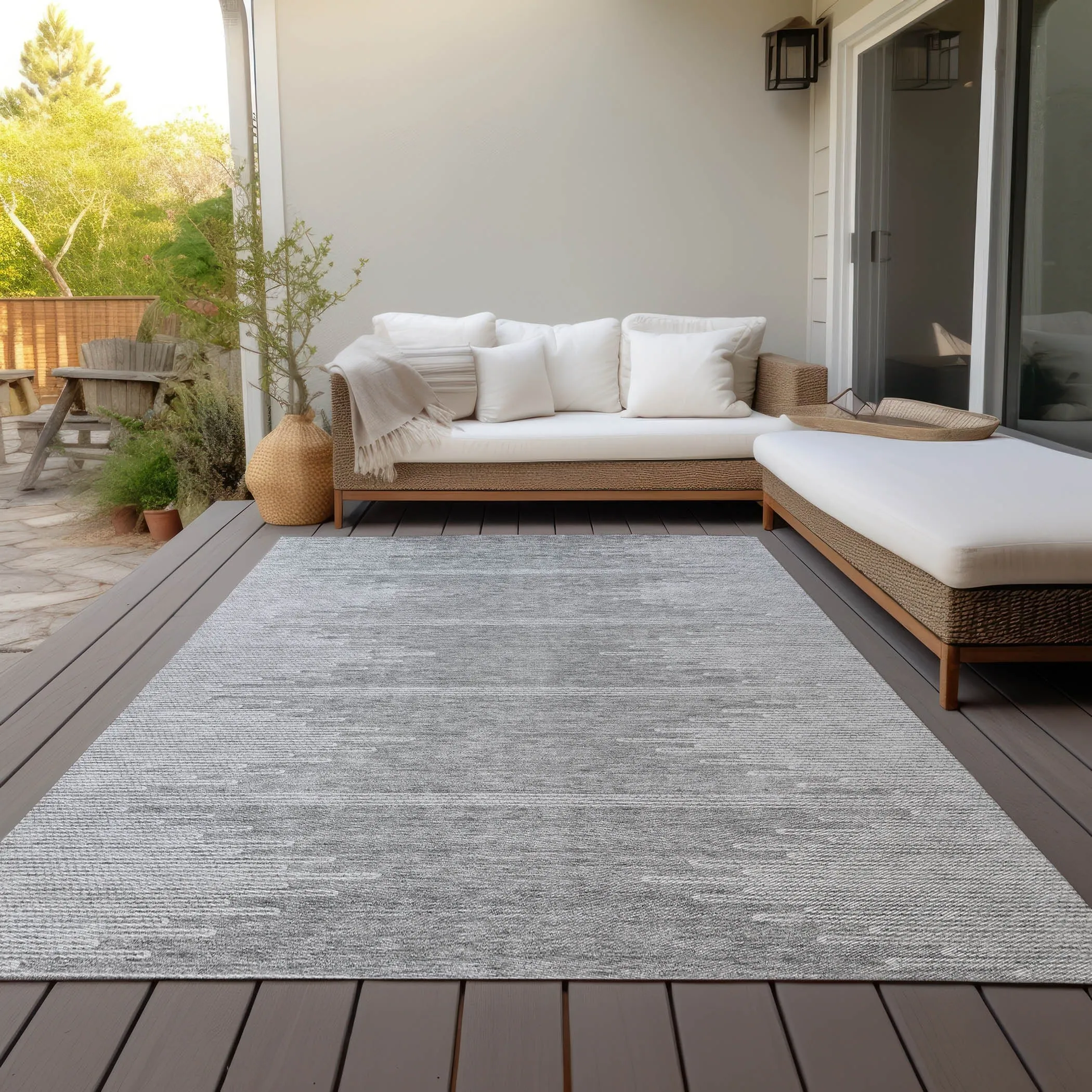 Machine Washable Indoor/ Outdoor Boho Moroccan Rug