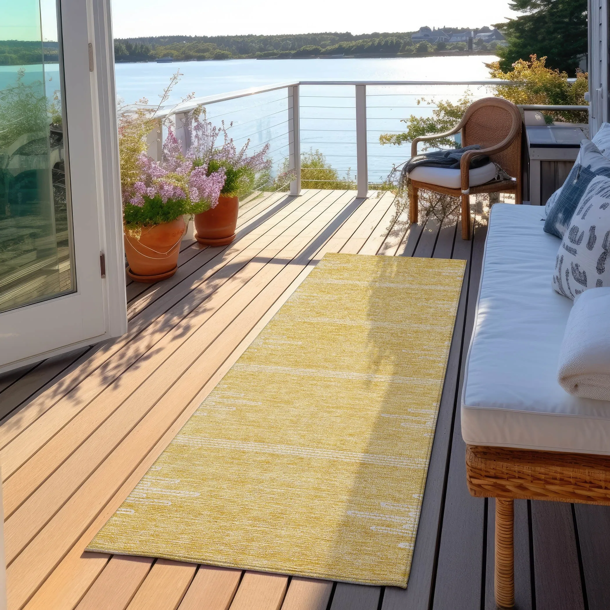 Machine Washable Indoor/ Outdoor Boho Moroccan Rug