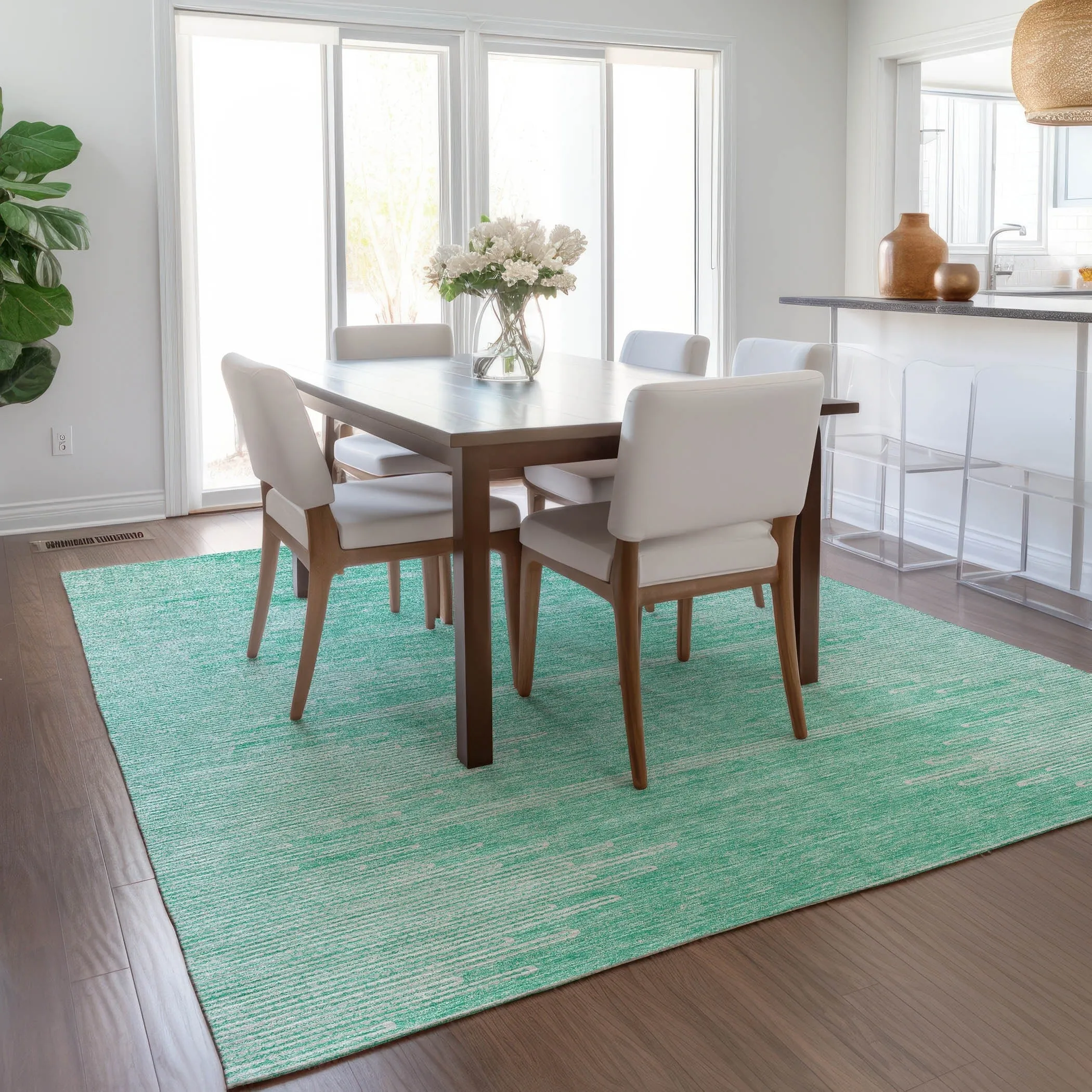 Machine Washable Indoor/ Outdoor Boho Moroccan Rug