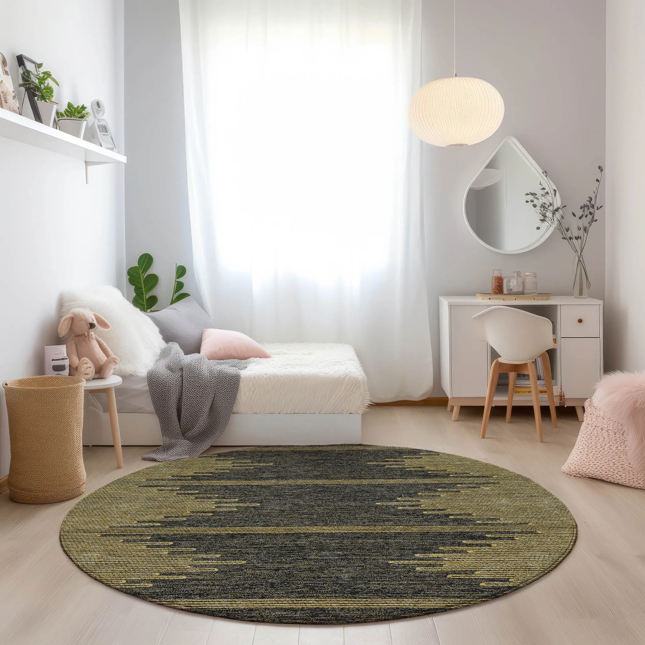 Machine Washable Indoor/ Outdoor Boho Moroccan Rug