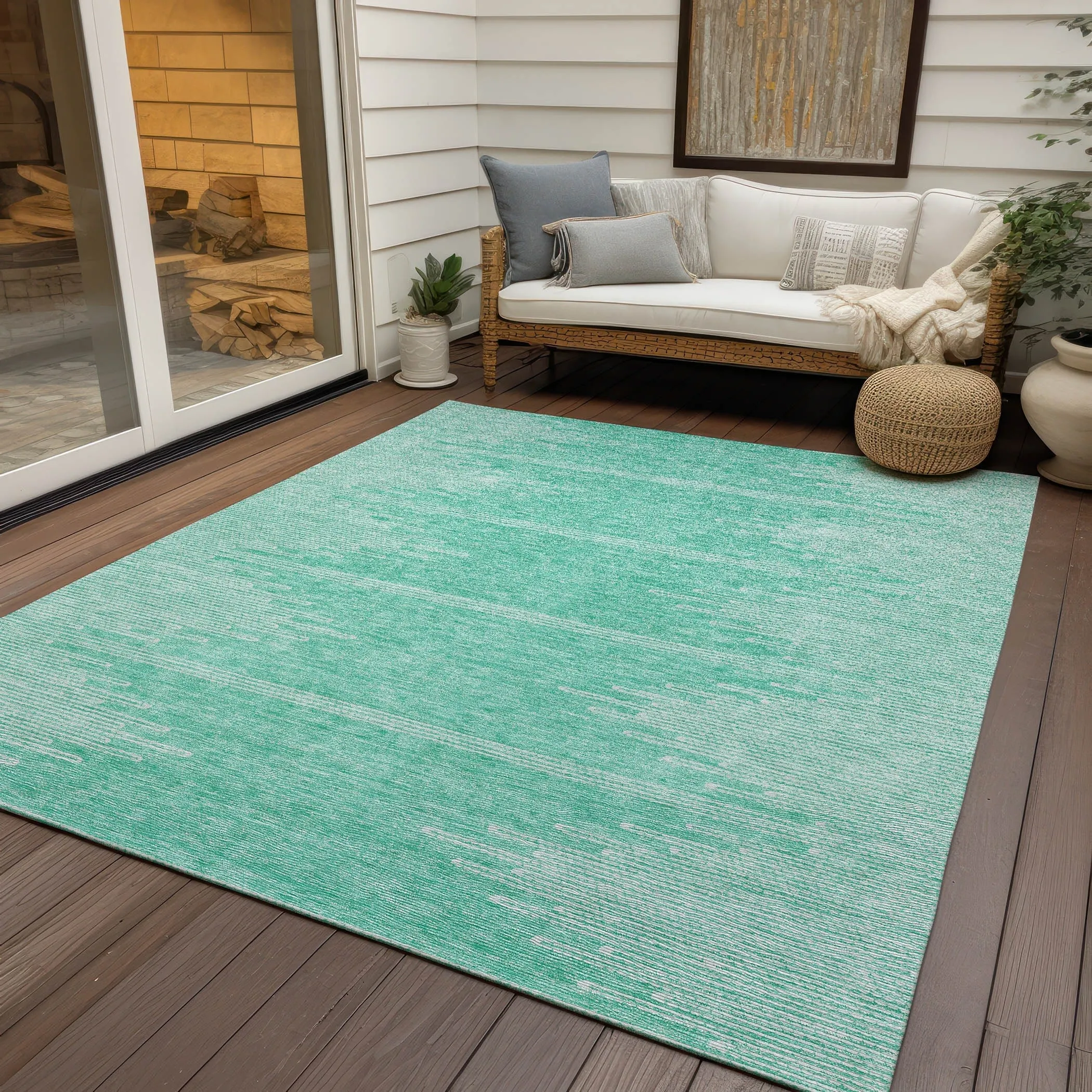 Machine Washable Indoor/ Outdoor Boho Moroccan Rug