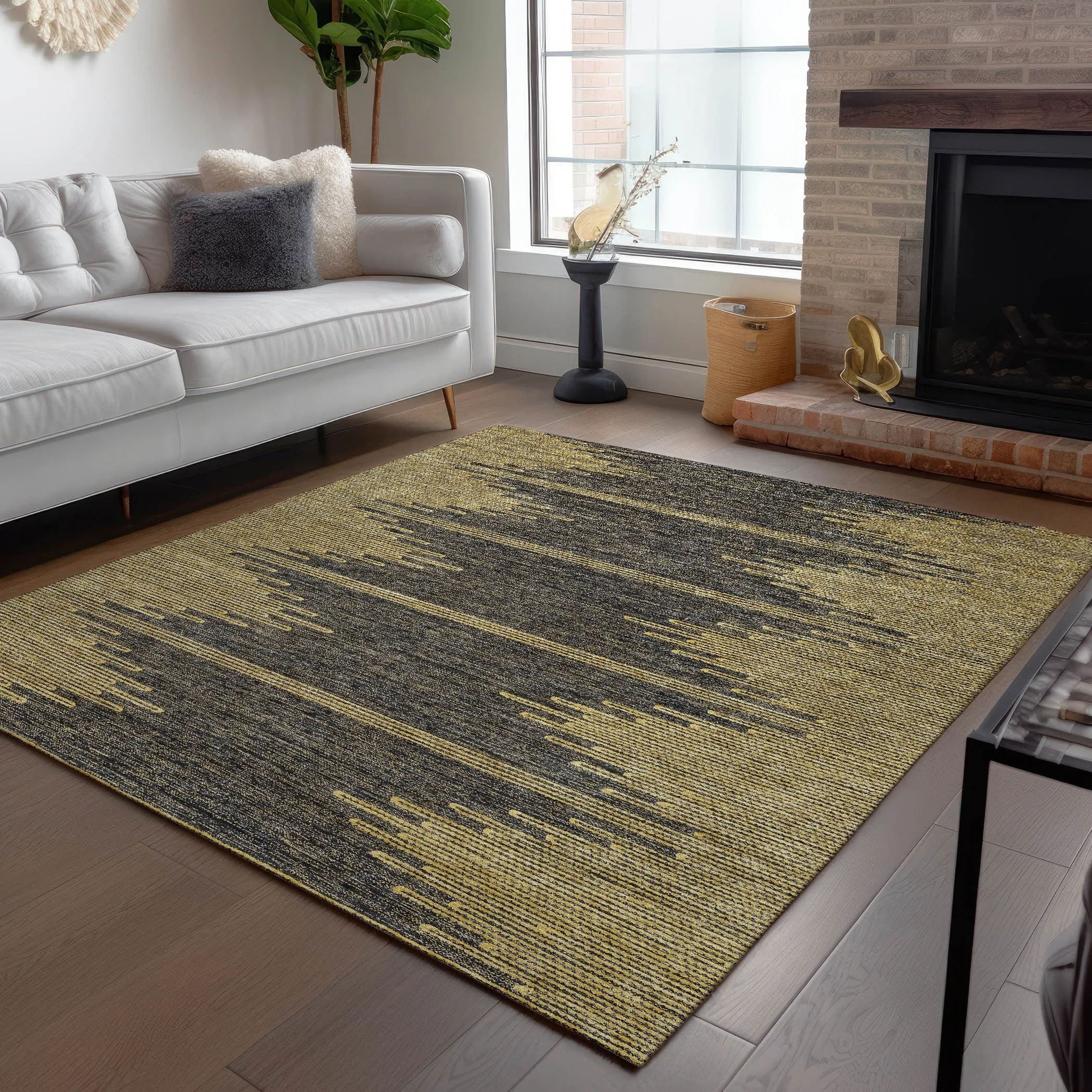 Machine Washable Indoor/ Outdoor Boho Moroccan Rug