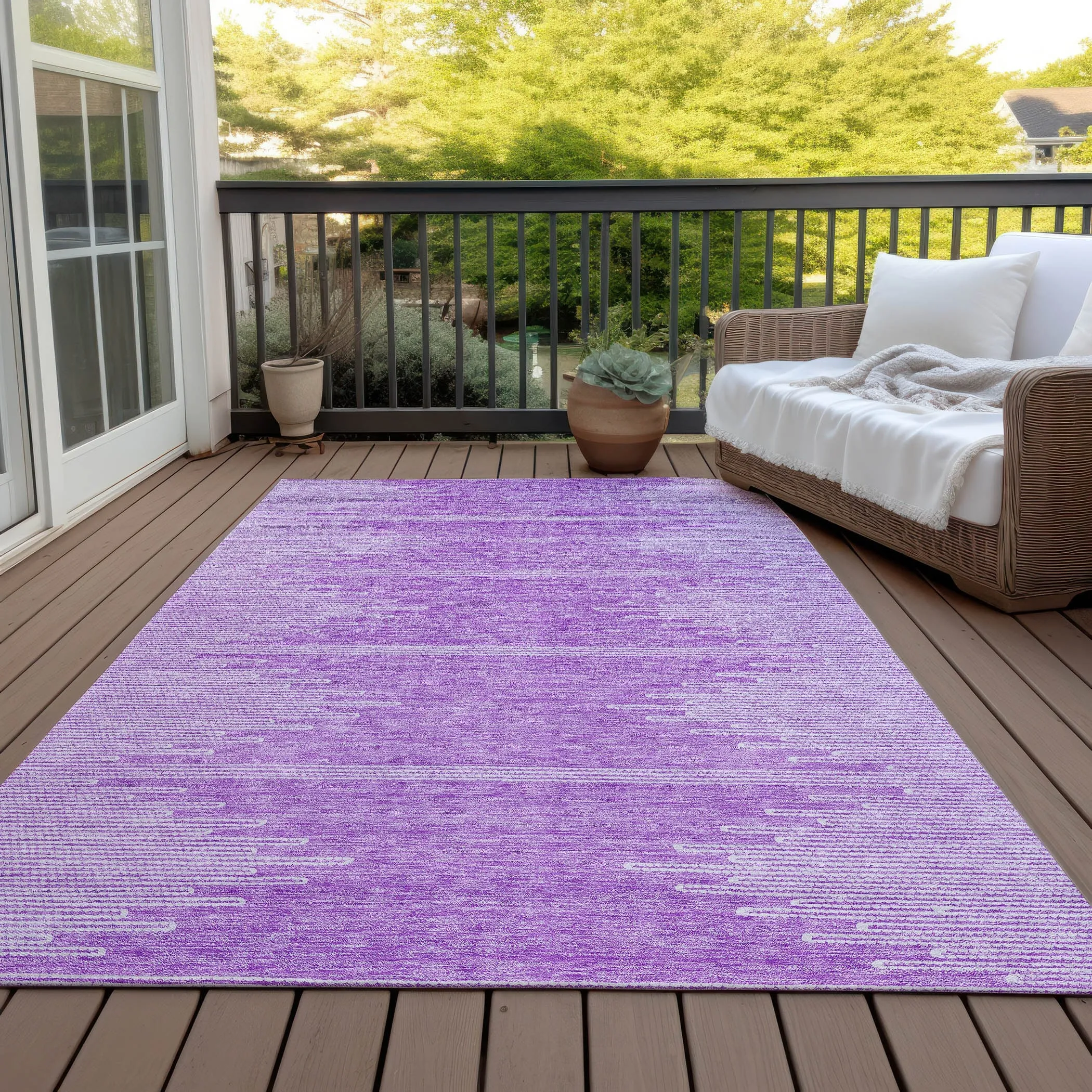 Machine Washable Indoor/ Outdoor Boho Moroccan Rug