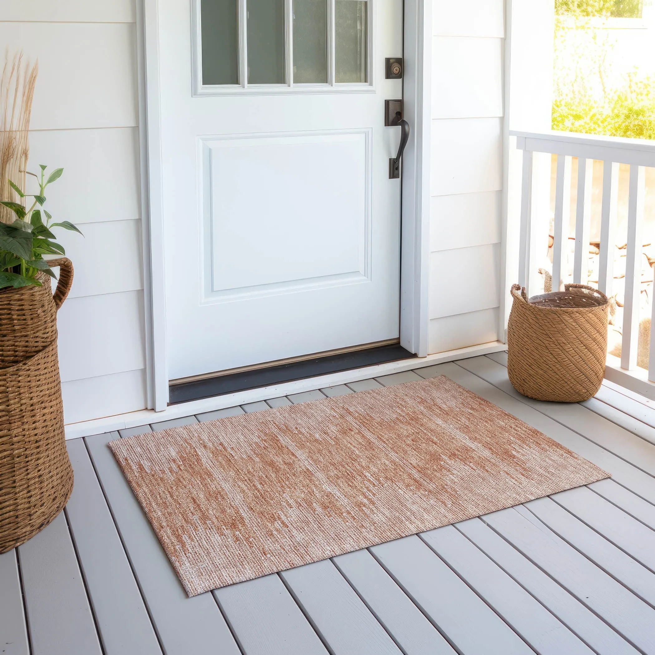 Machine Washable Indoor/ Outdoor Boho Moroccan Rug