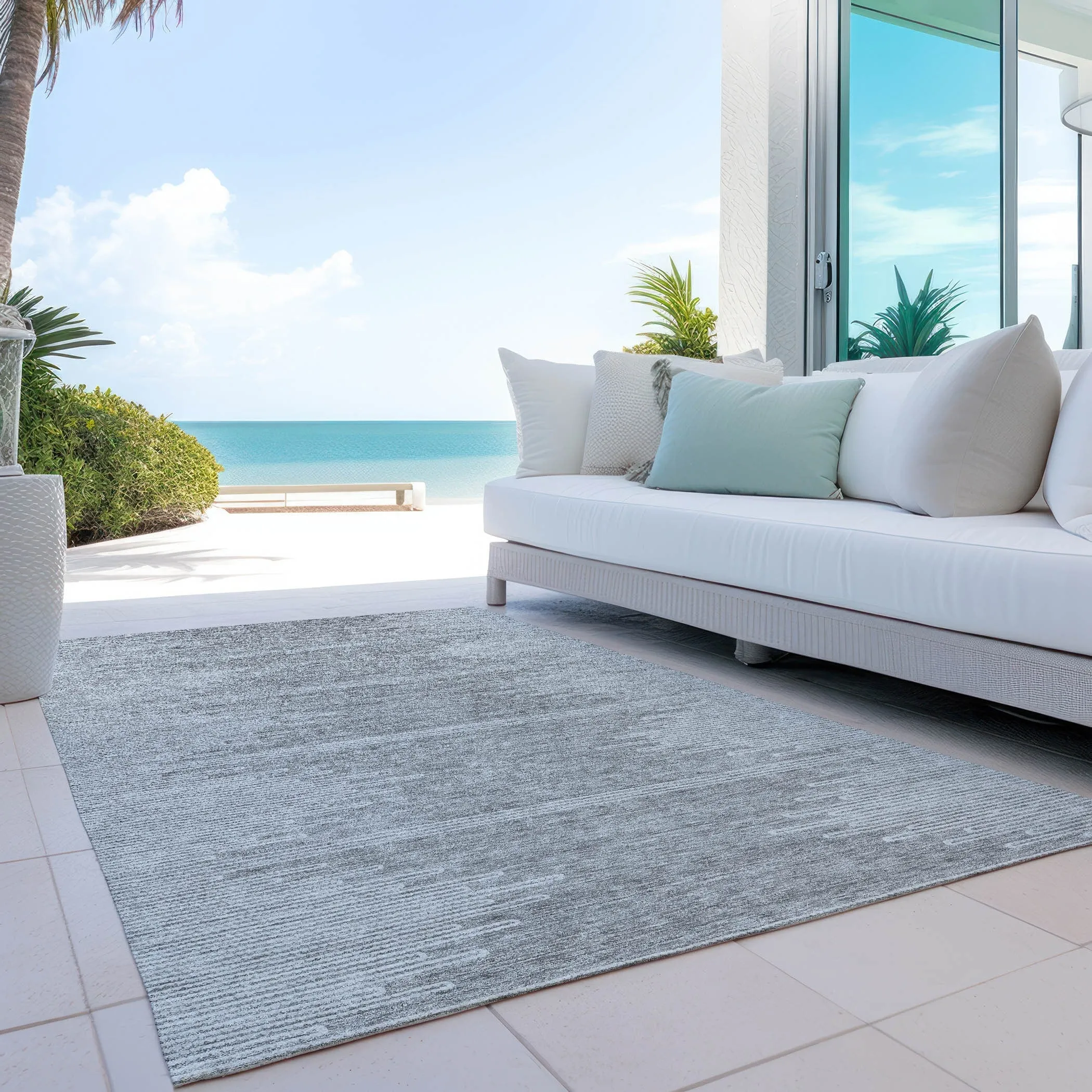 Machine Washable Indoor/ Outdoor Boho Moroccan Rug