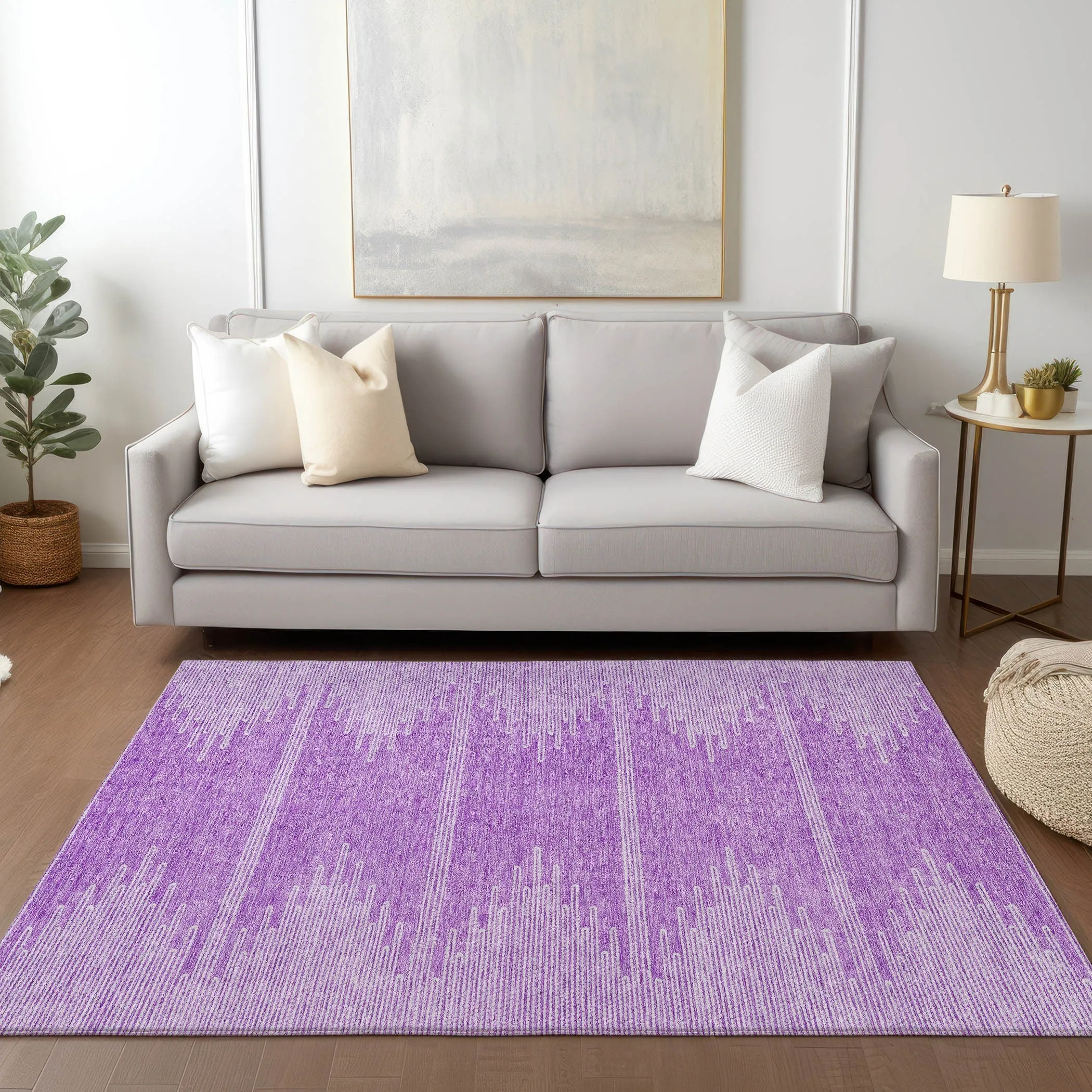 Machine Washable Indoor/ Outdoor Boho Moroccan Rug