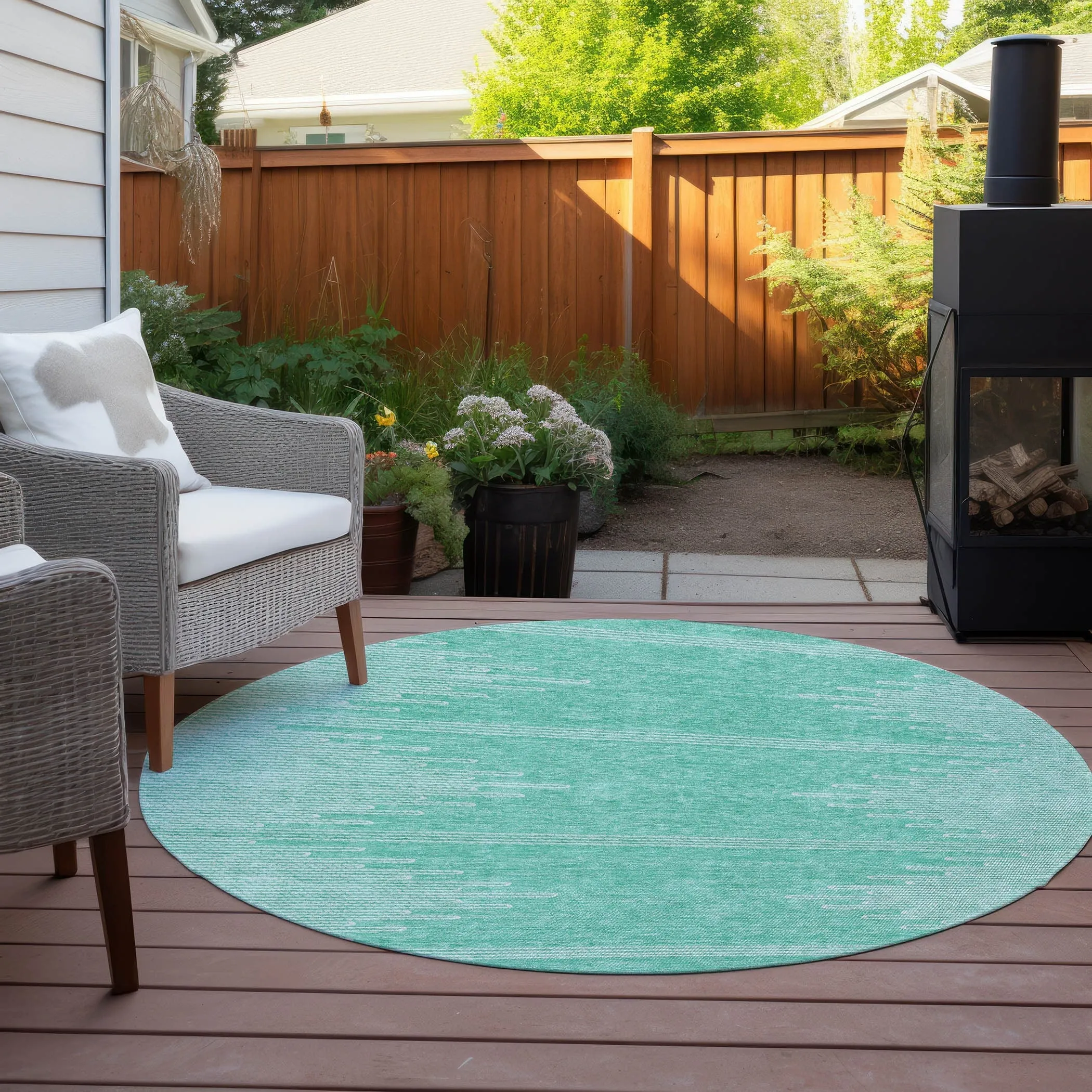 Machine Washable Indoor/ Outdoor Boho Moroccan Rug