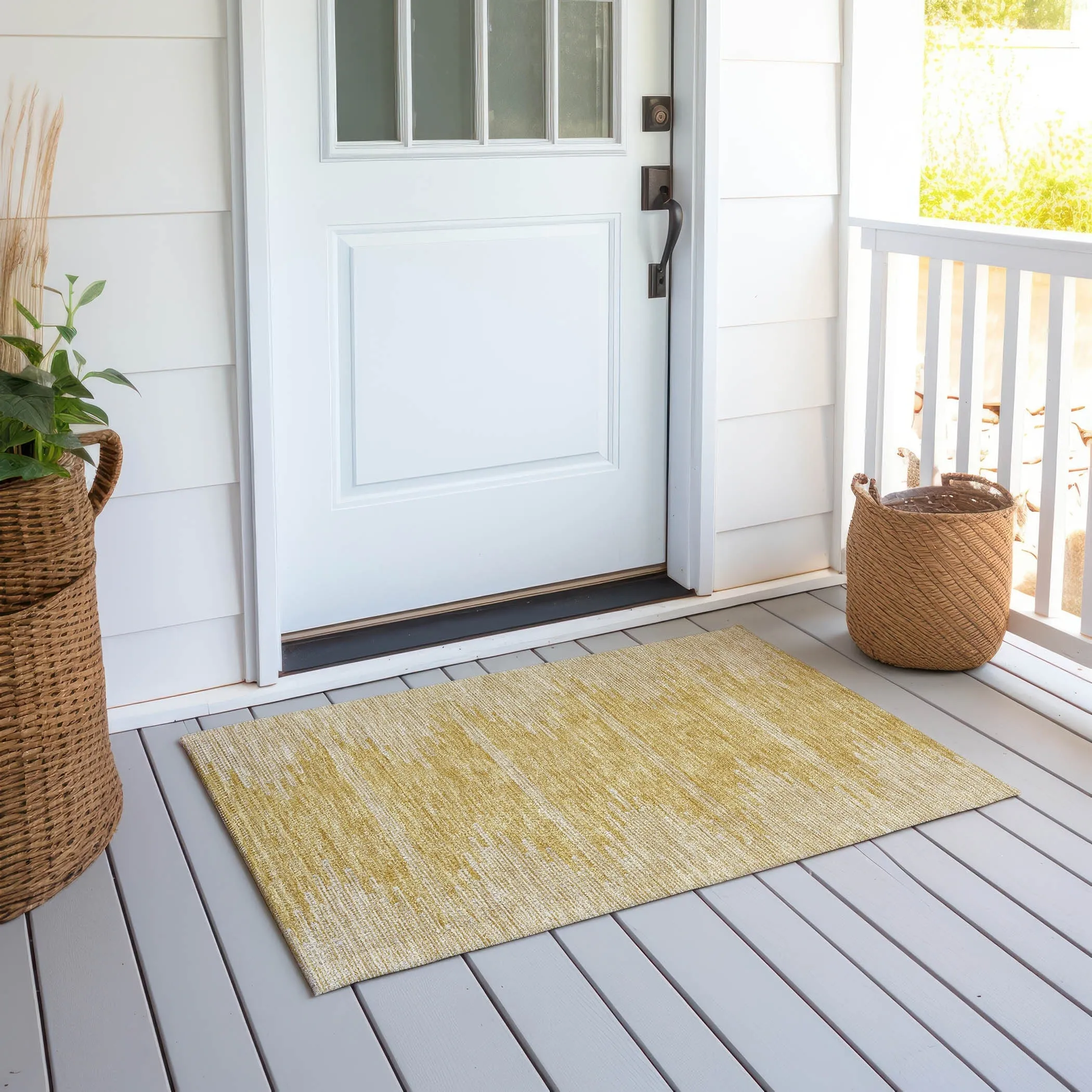 Machine Washable Indoor/ Outdoor Boho Moroccan Rug