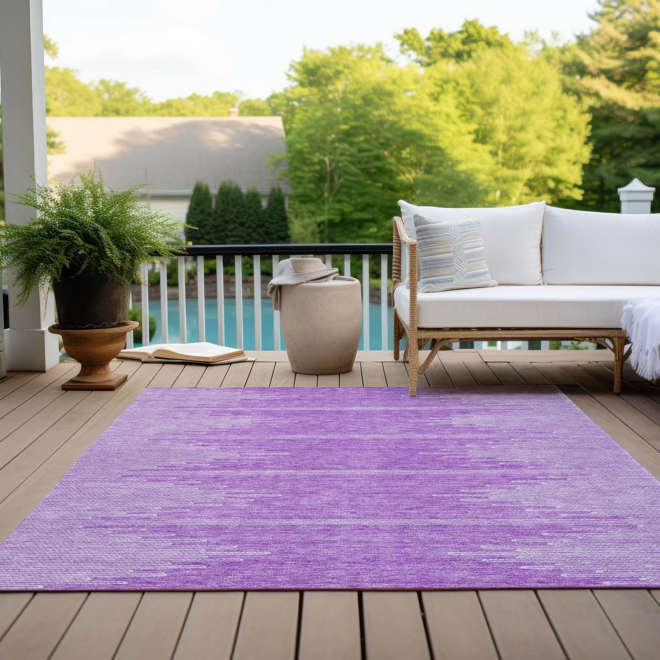 Machine Washable Indoor/ Outdoor Boho Moroccan Rug