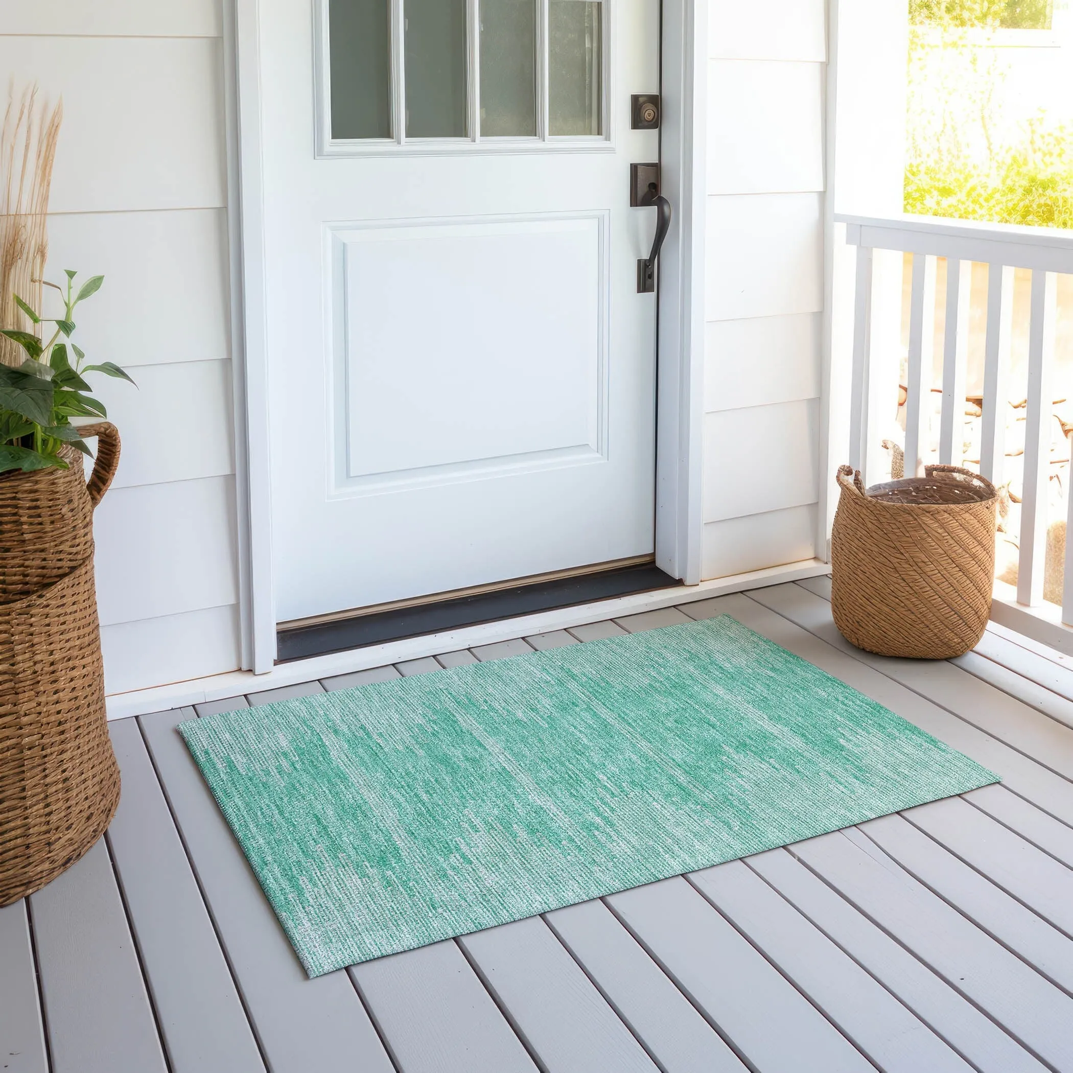 Machine Washable Indoor/ Outdoor Boho Moroccan Rug