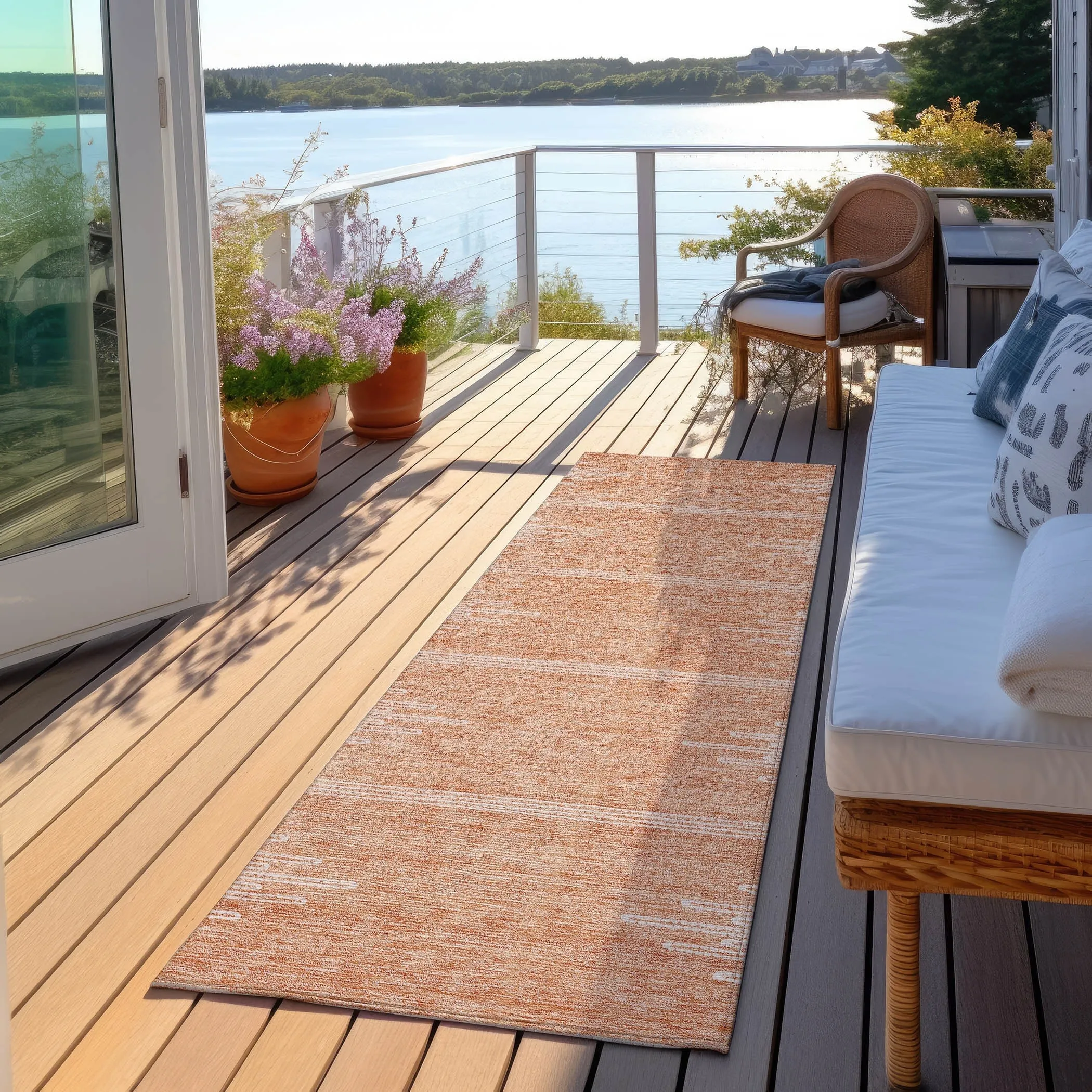 Machine Washable Indoor/ Outdoor Boho Moroccan Rug