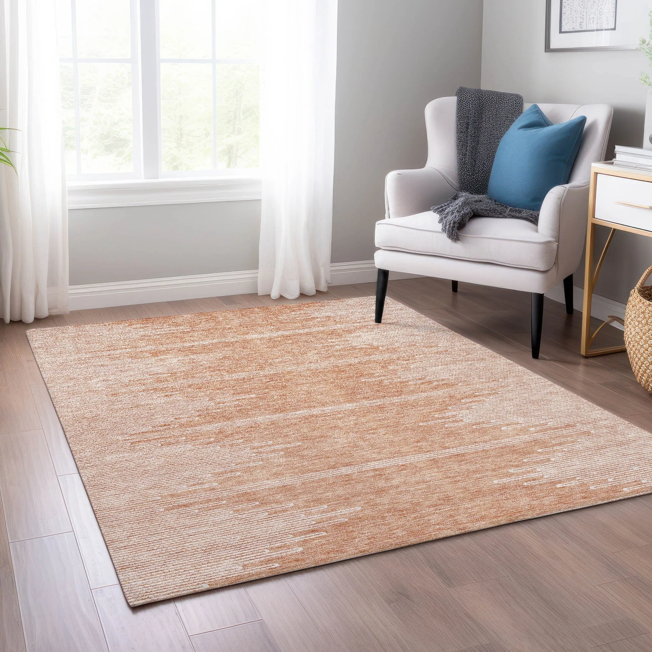 Machine Washable Indoor/ Outdoor Boho Moroccan Rug