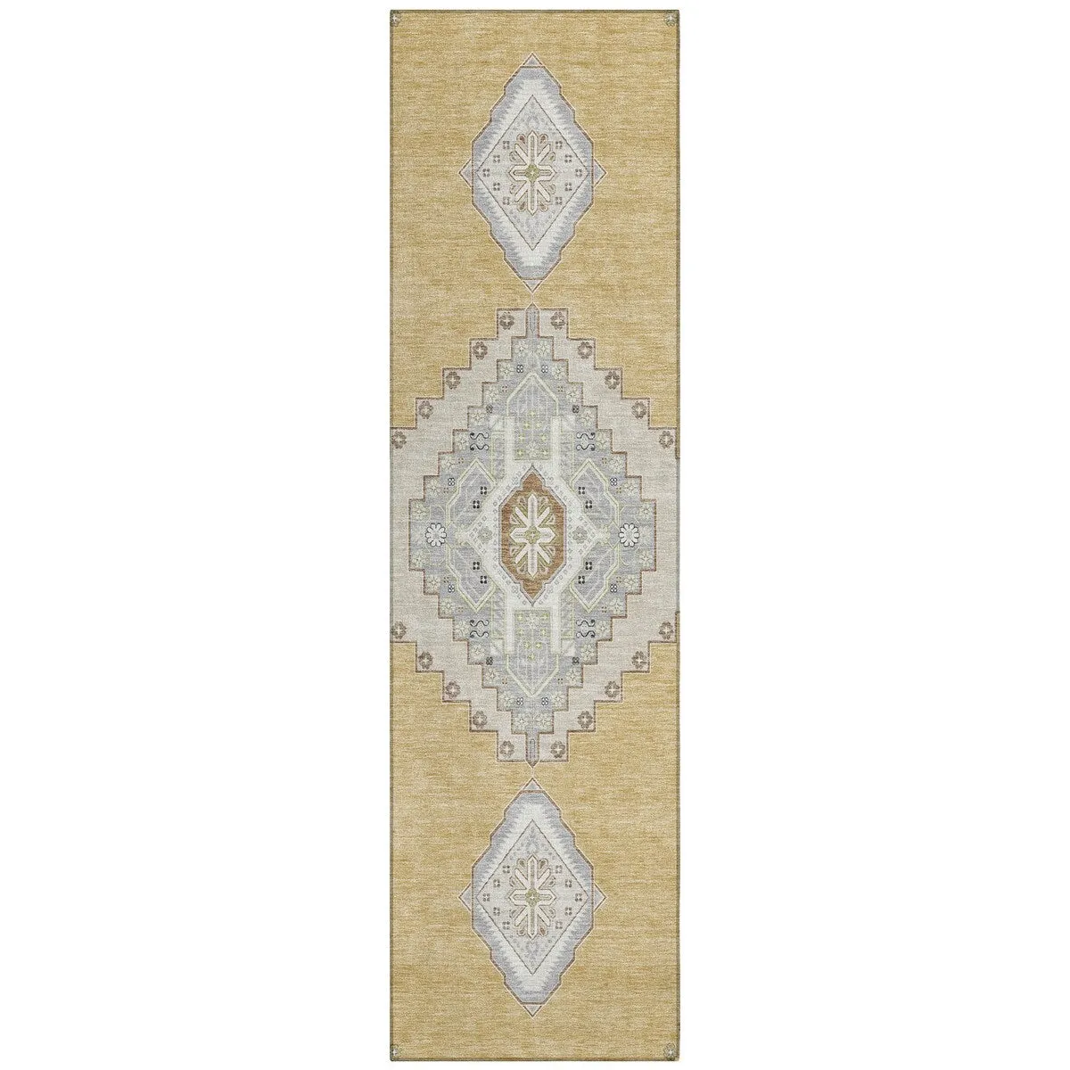 Machine Washable Indoor/ Outdoor Boho Traditional Chantille Rug